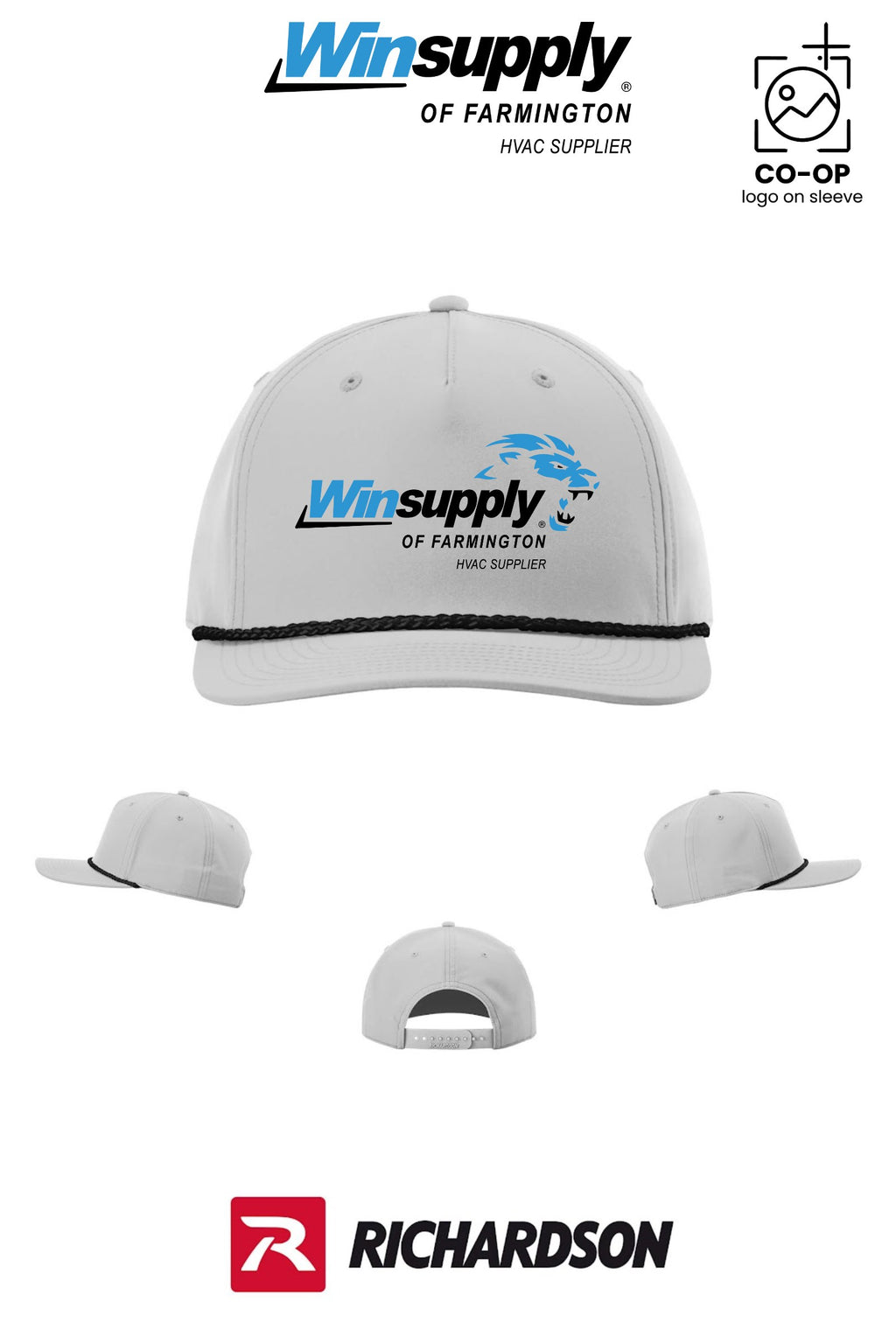 Richardson 258 Five-Panel Classic Rope Cap - Winsupply of Farmington