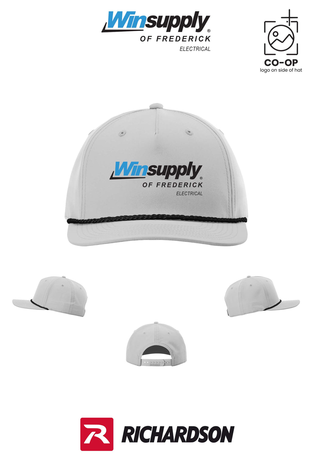 Richardson 258 Five-Panel Classic Rope Cap - Winsupply of Frederick