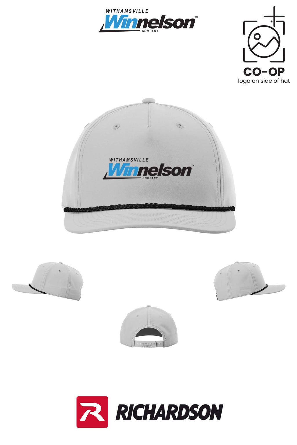 Richardson 258 Five-Panel Classic Rope Cap - Withamsville Winnelson