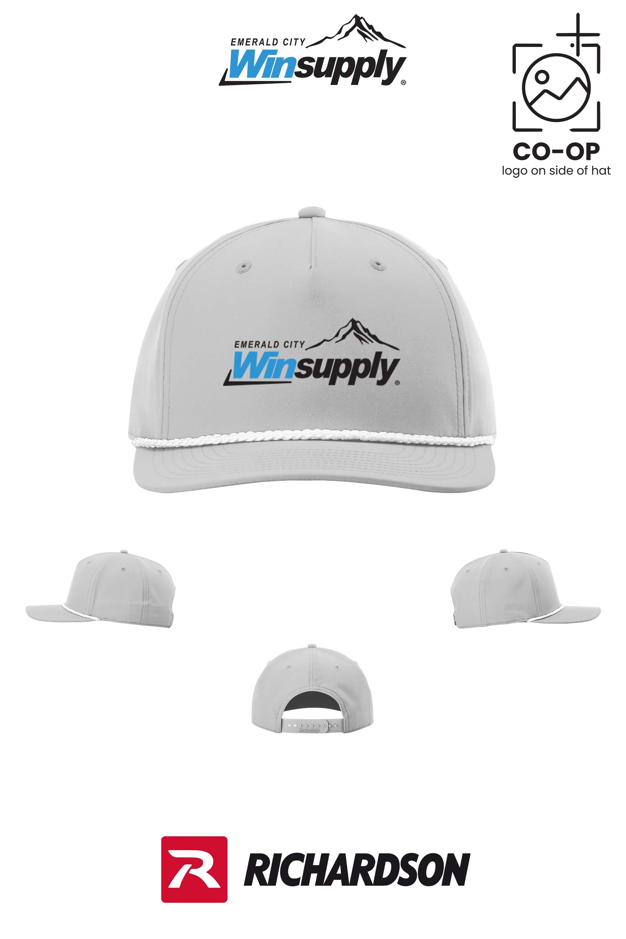 Richardson 258 Five-Panel Classic Rope Cap - Winsupply Emerald City