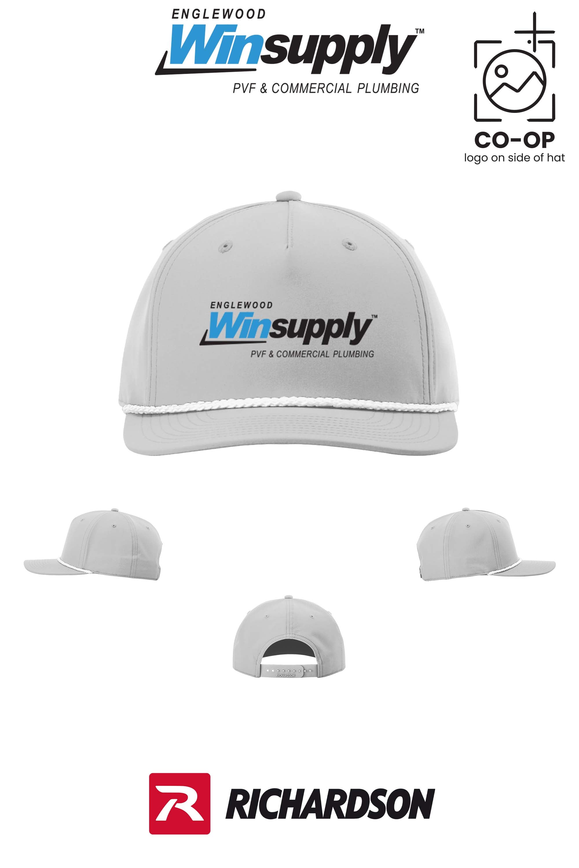 Richardson 258 Five-Panel Classic Rope Cap - Englewood Winsupply