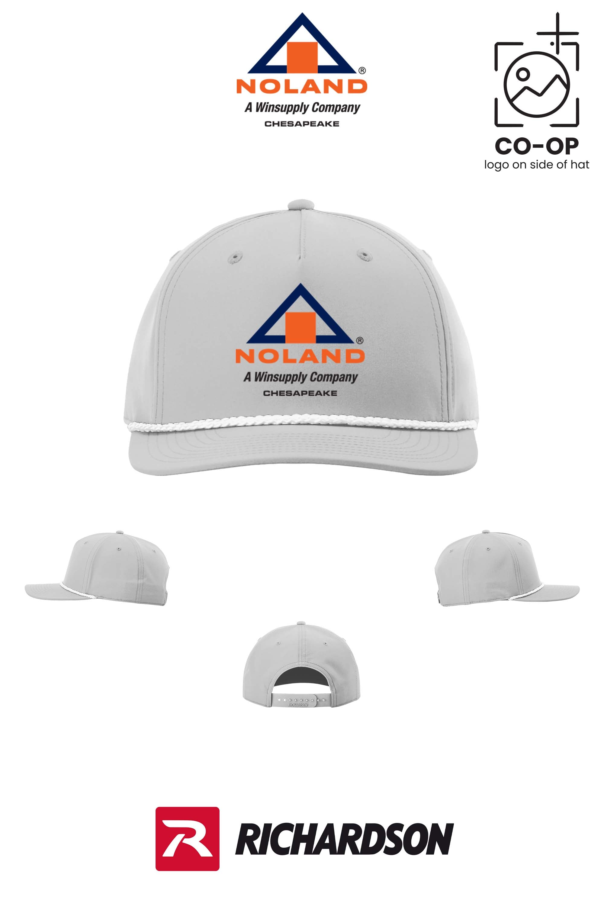 Richardson 258 Five-Panel Classic Rope Cap - Noland Company Chesapeake