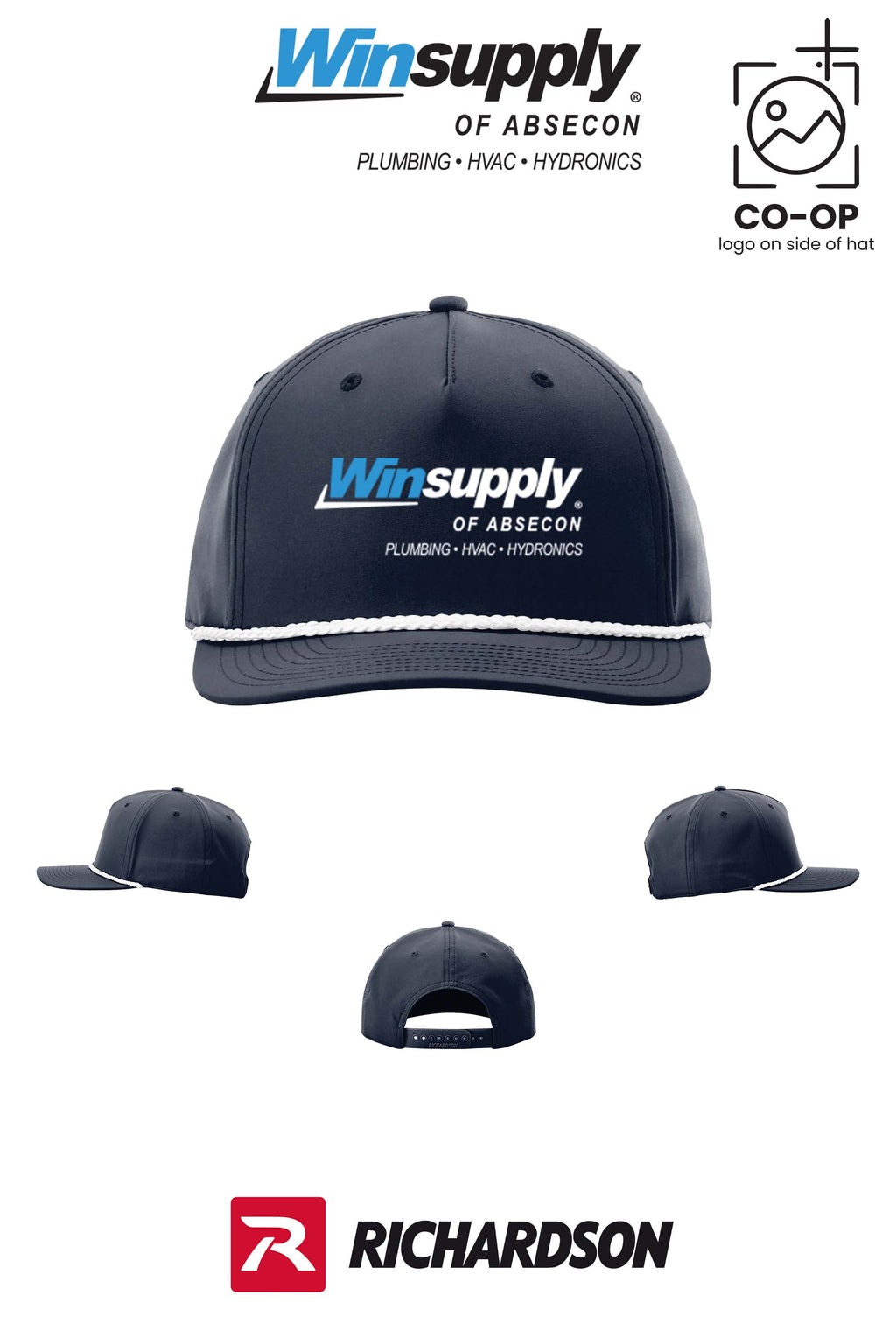 Richardson 258 Five-Panel Classic Rope Cap - Winsupply of Absecon
