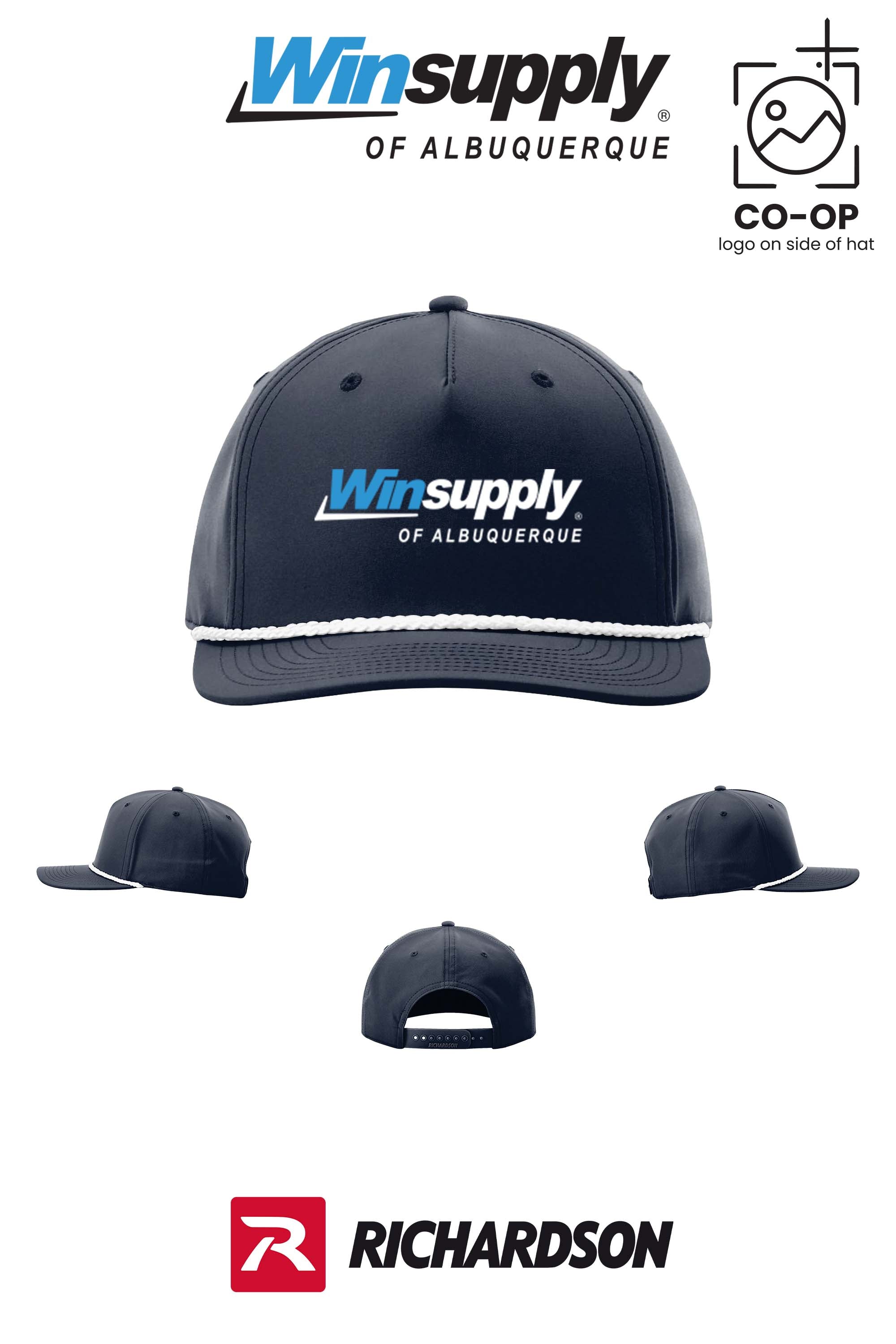 Richardson 258 Five-Panel Classic Rope Cap - Winsupply of Albuquerque