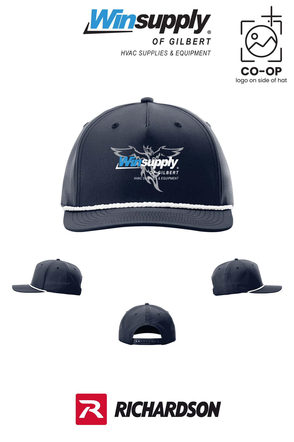 Richardson 258 Five-Panel Classic Rope Cap - Winsupply of Gilbert