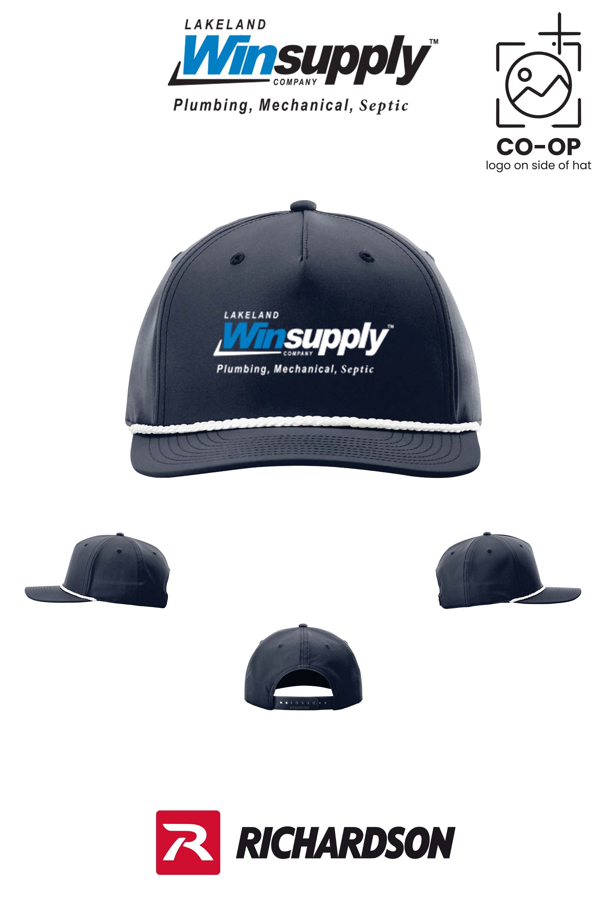 Richardson 258 Five-Panel Classic Rope Cap - Lakeland Winsupply