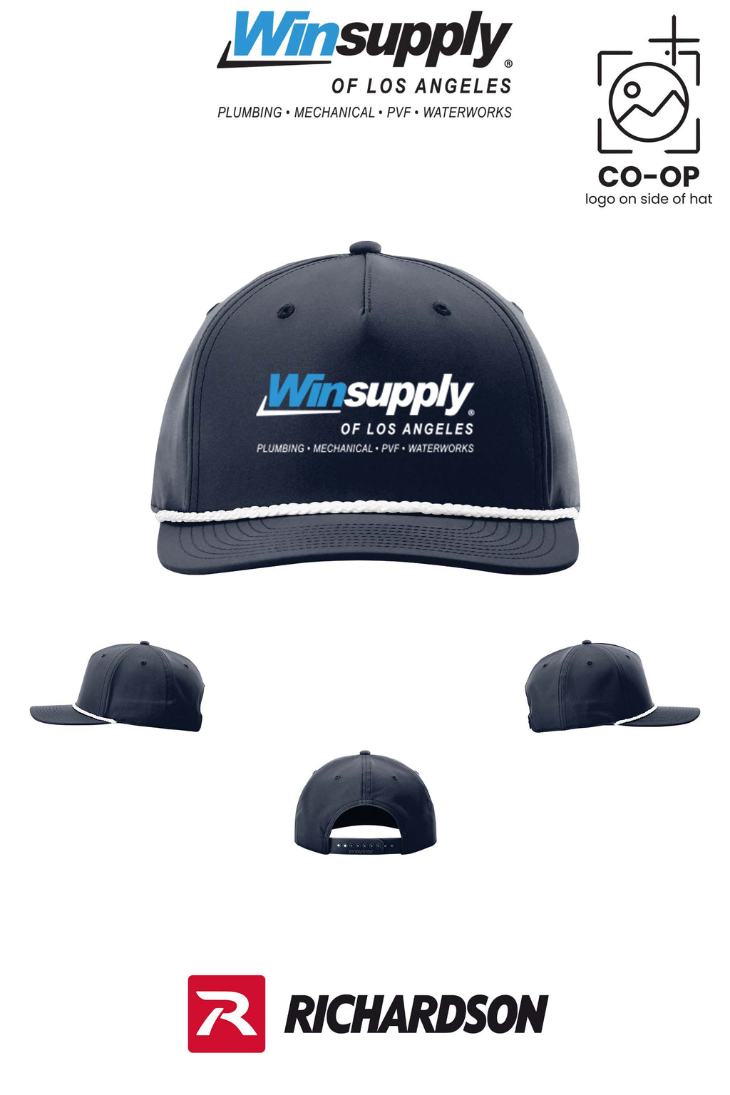 Richardson 258 Five-Panel Classic Rope Cap - Winsupply of Los Angeles