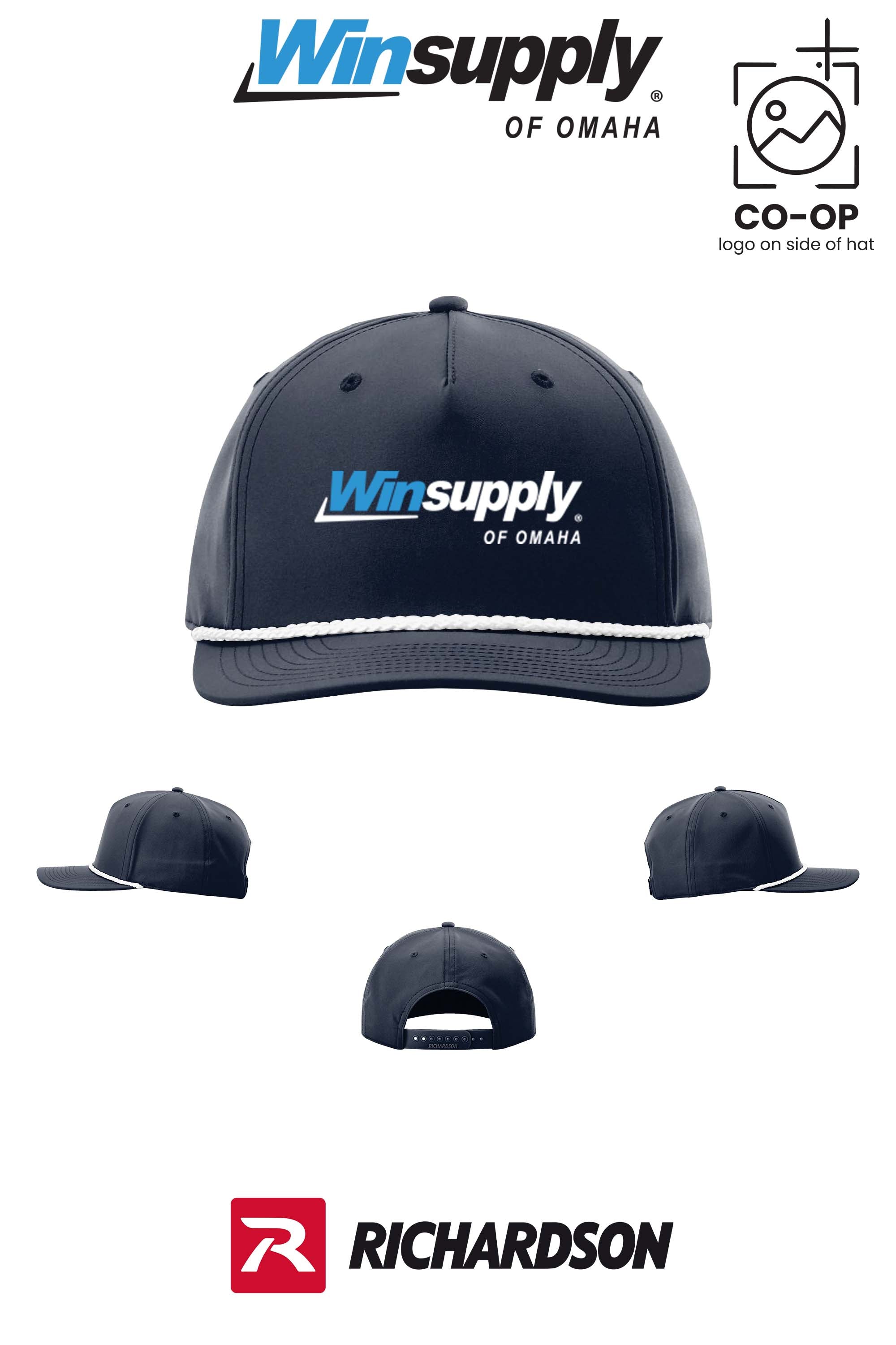 Richardson 258 Five-Panel Classic Rope Cap - Winsupply of Omaha