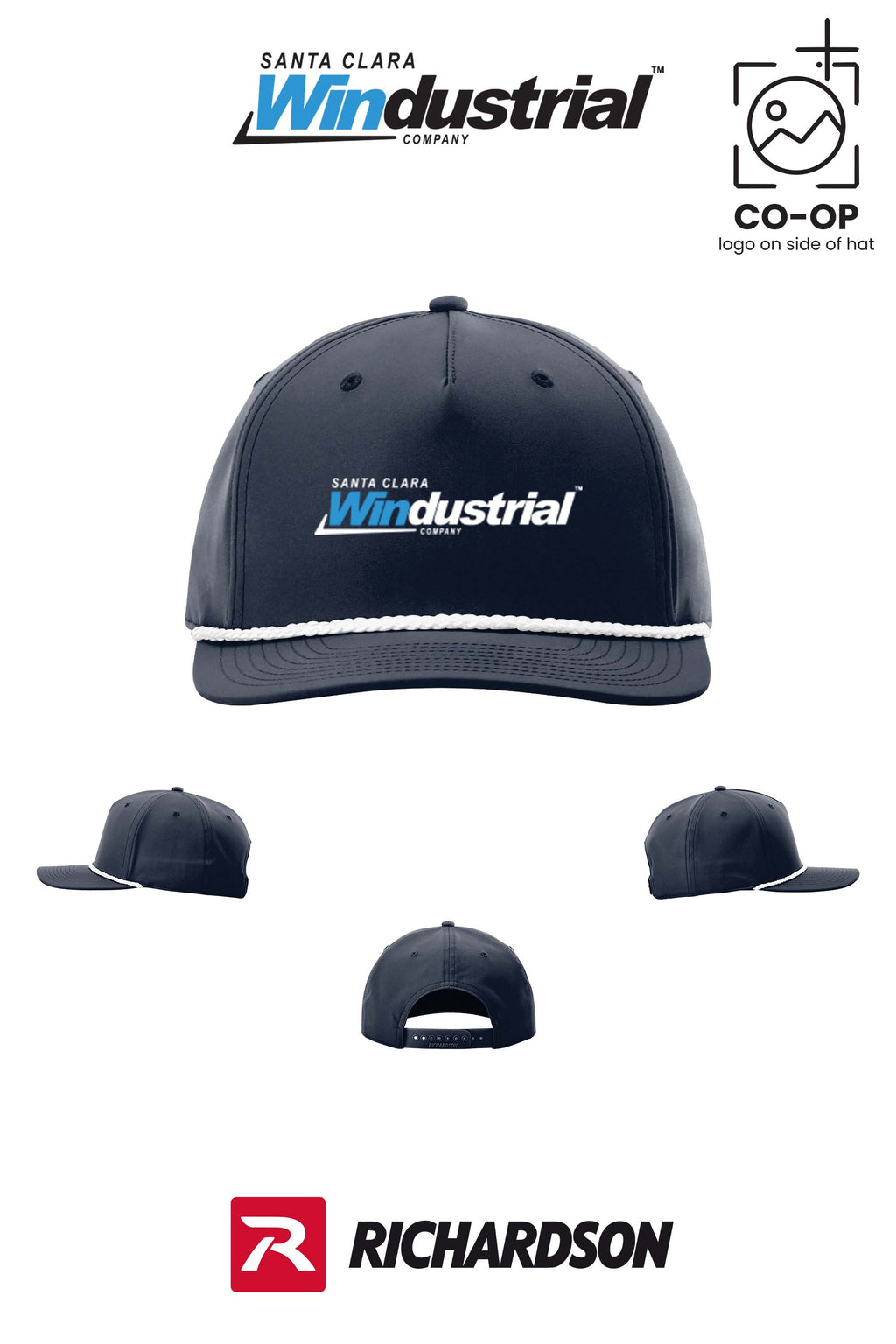 Richardson 258 Five-Panel Classic Rope Cap - Santa Clara Windustrial