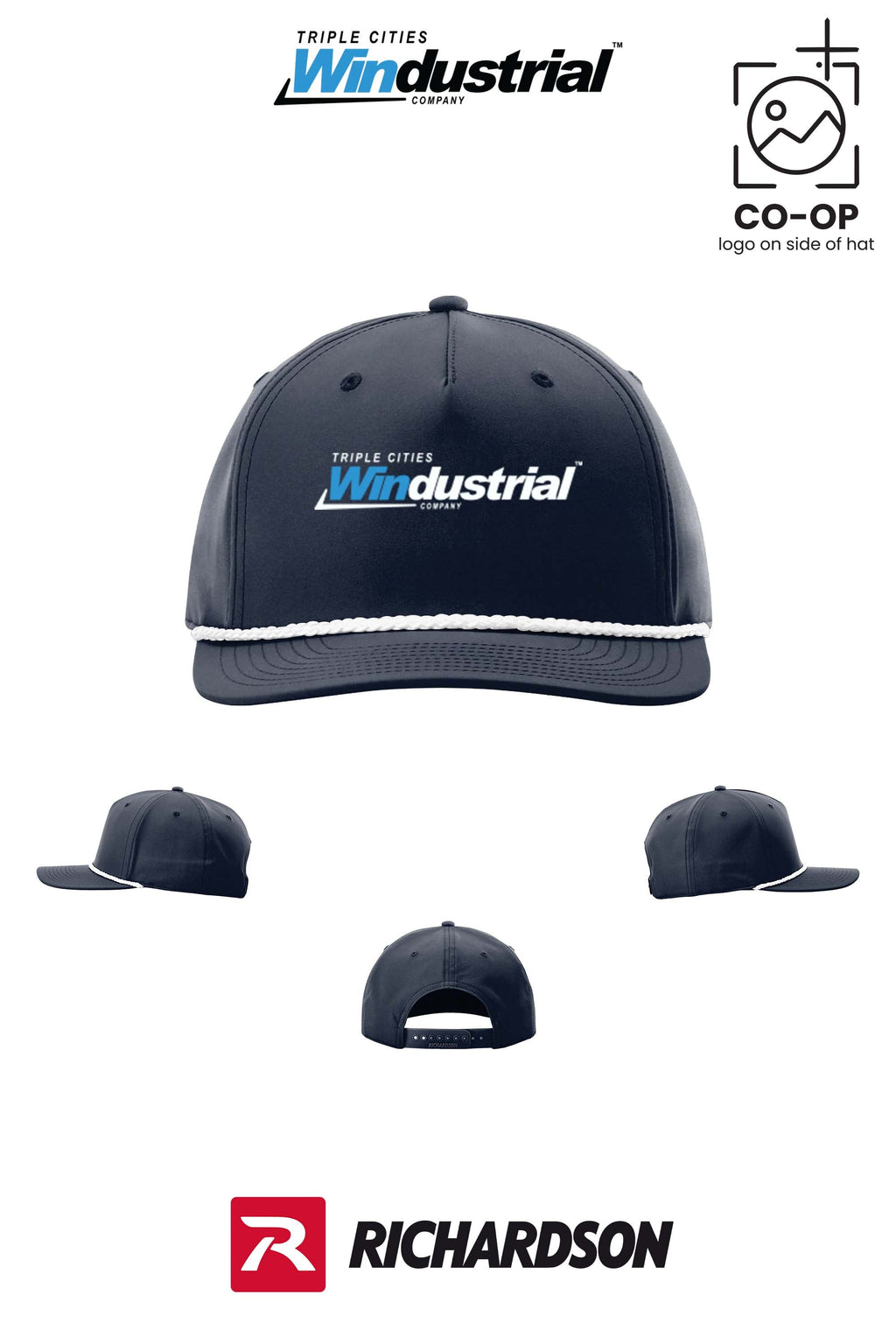 Richardson 258 Five-Panel Classic Rope Cap - Windustrial Triple Cities