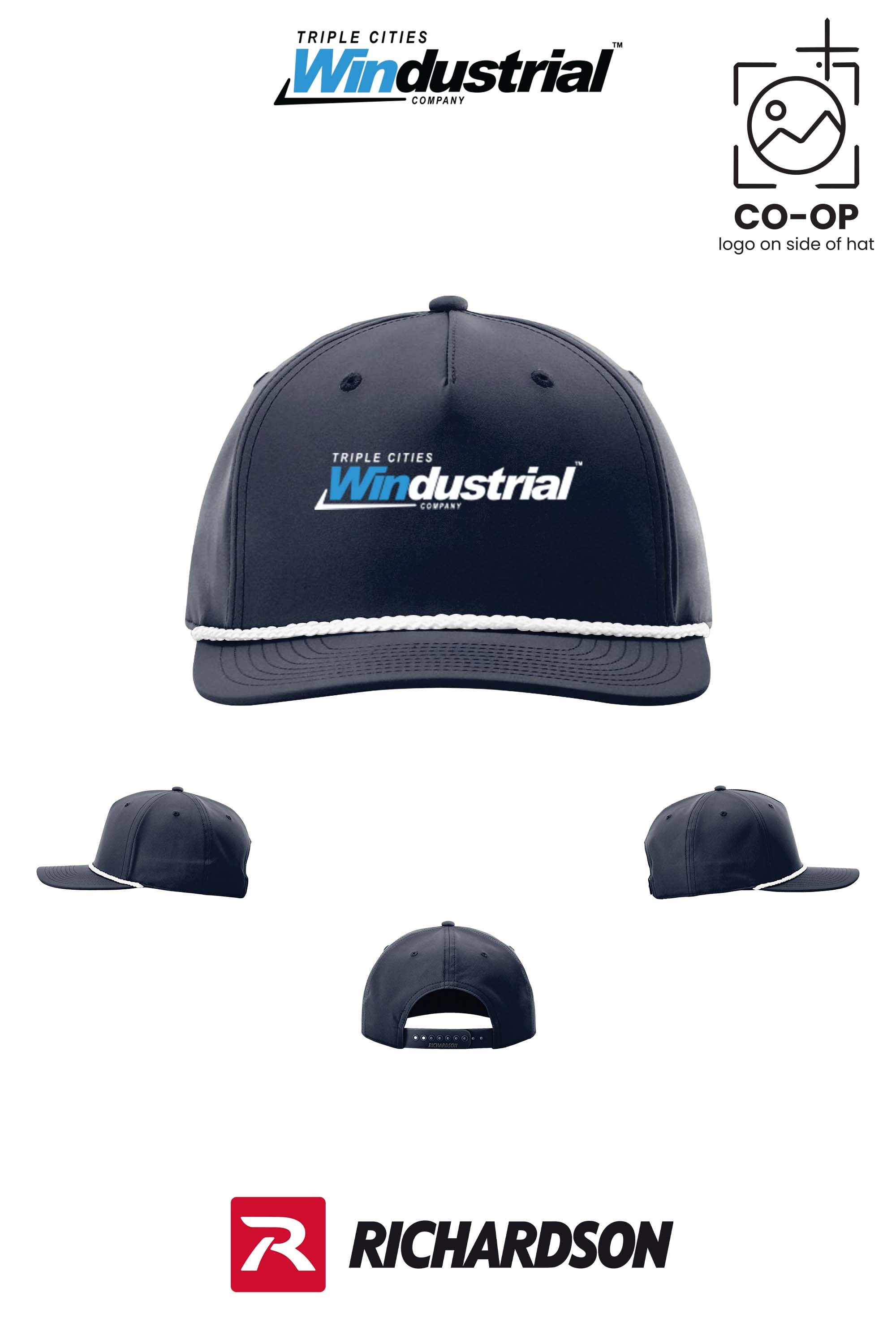Richardson 258 Five-Panel Classic Rope Cap - Windustrial Triple Cities