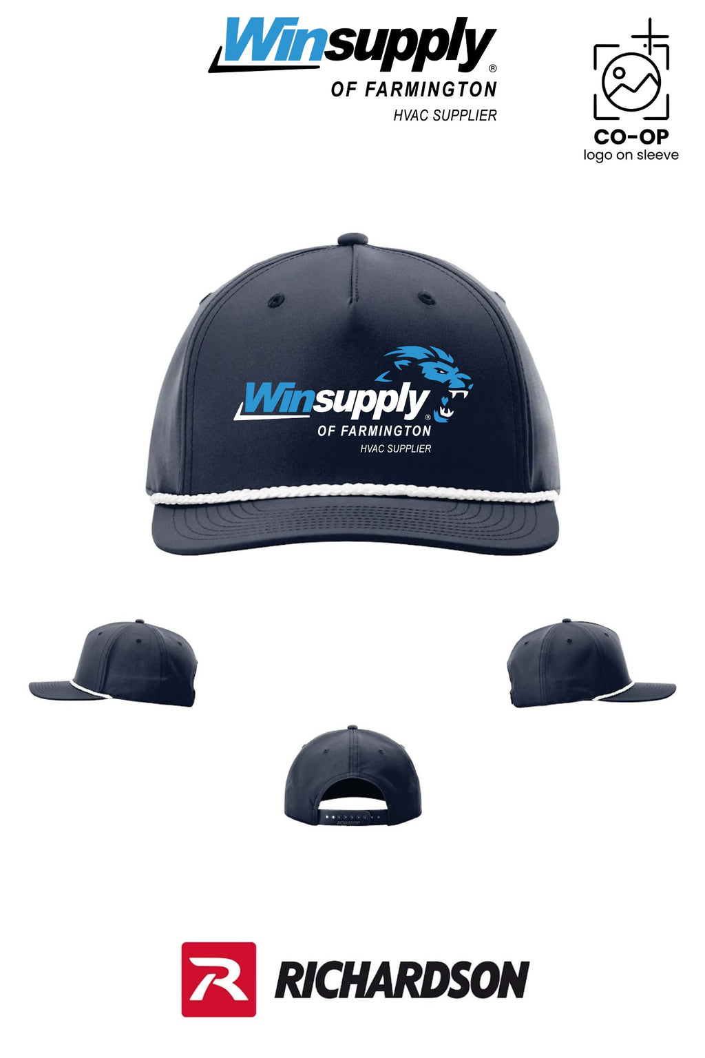 Richardson 258 Five-Panel Classic Rope Cap - Winsupply of Farmington
