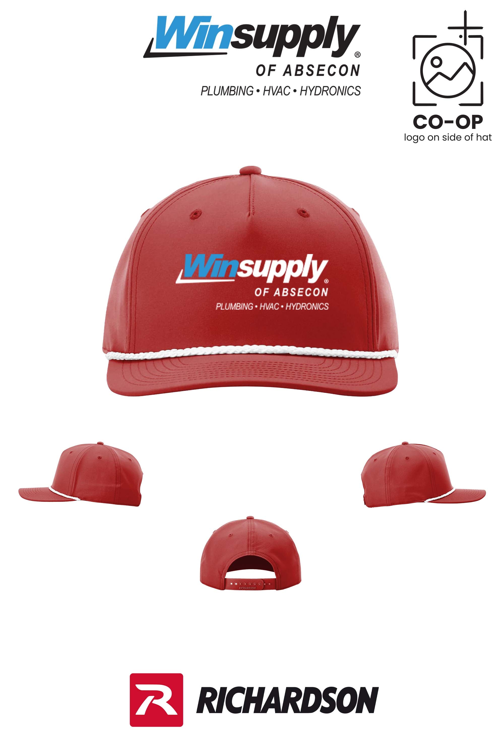 Richardson 258 Five-Panel Classic Rope Cap - Winsupply of Absecon