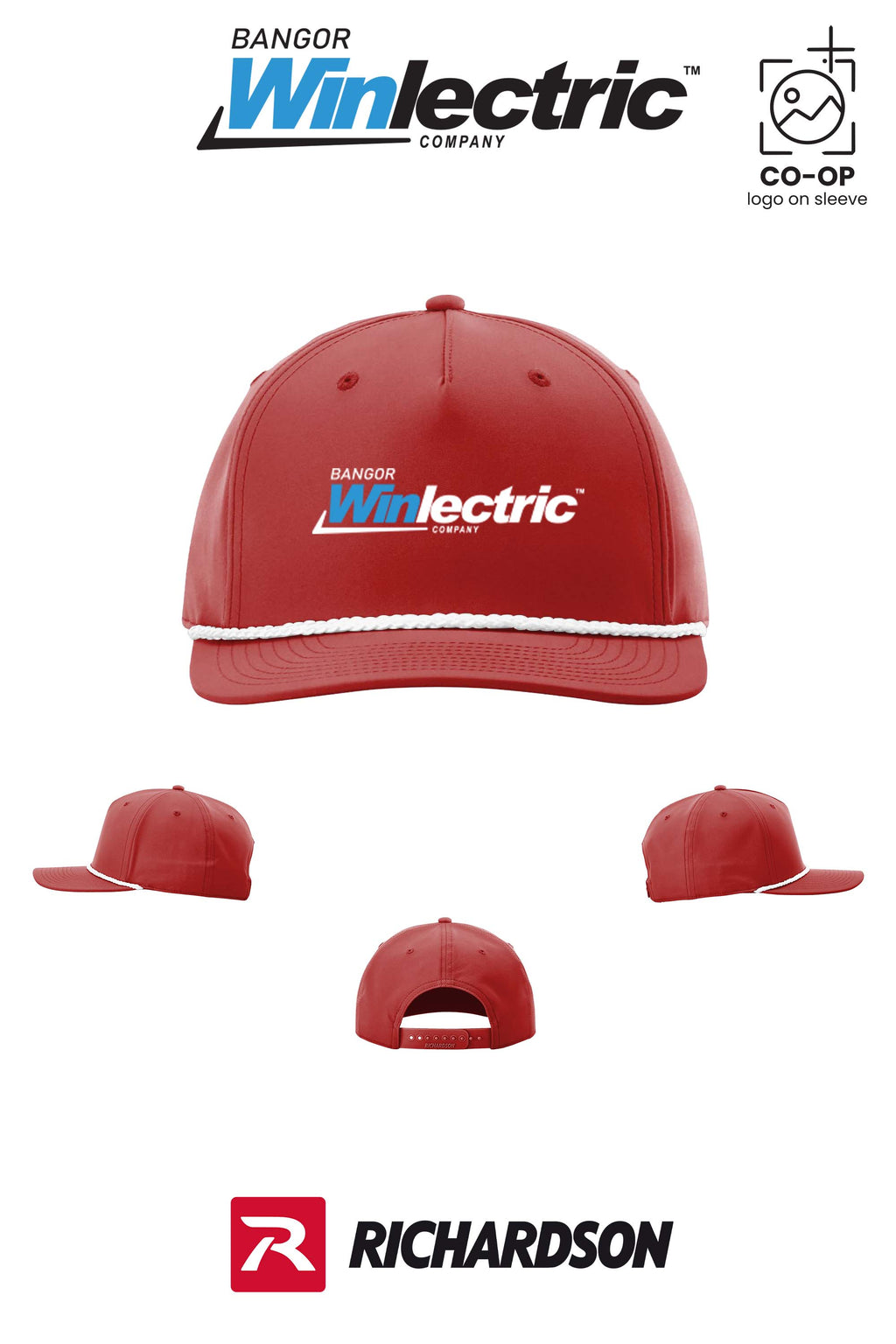 Richardson 258 Five-Panel Classic Rope Cap - Winlectric Bangor