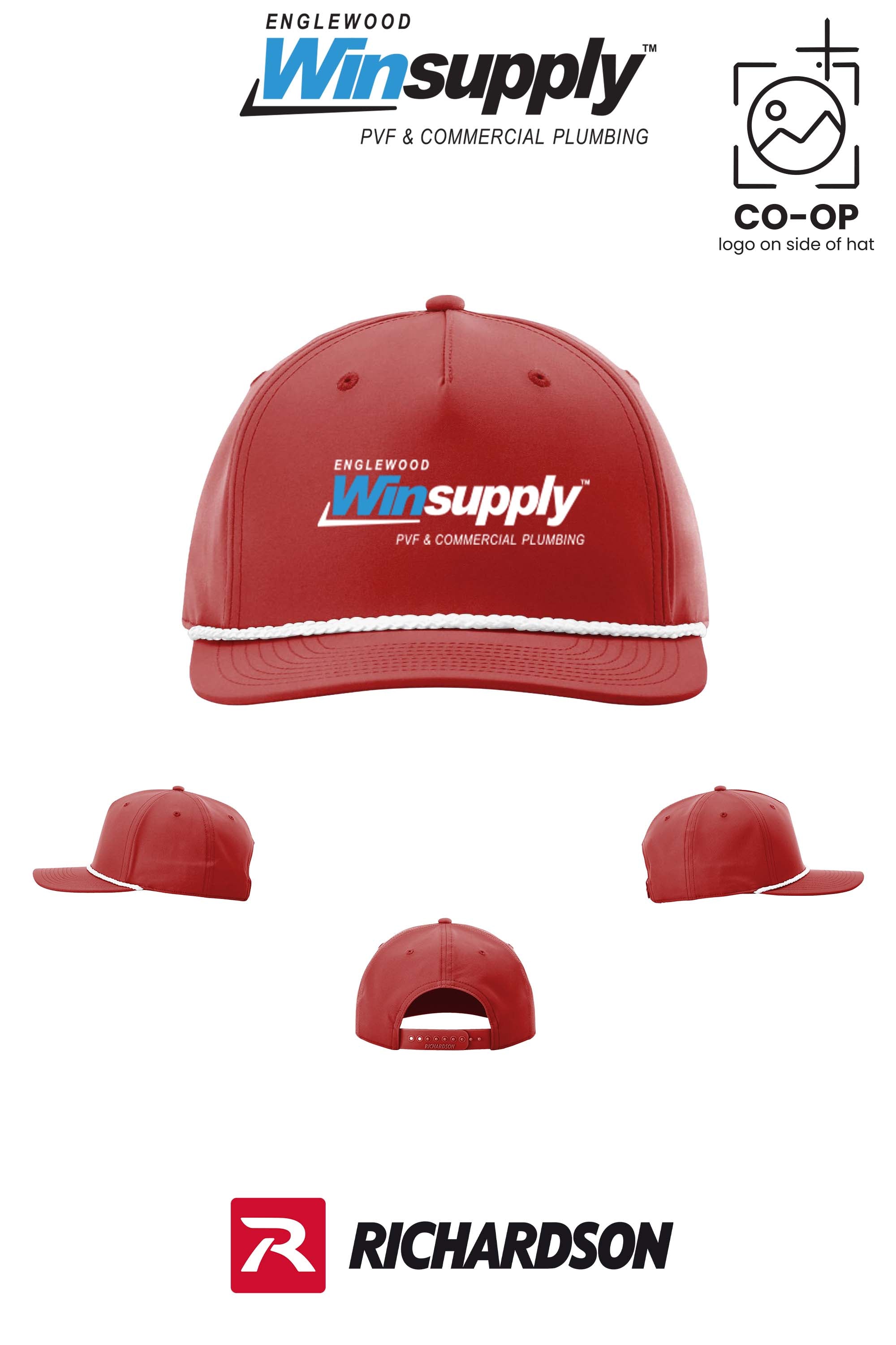 Richardson 258 Five-Panel Classic Rope Cap - Englewood Winsupply