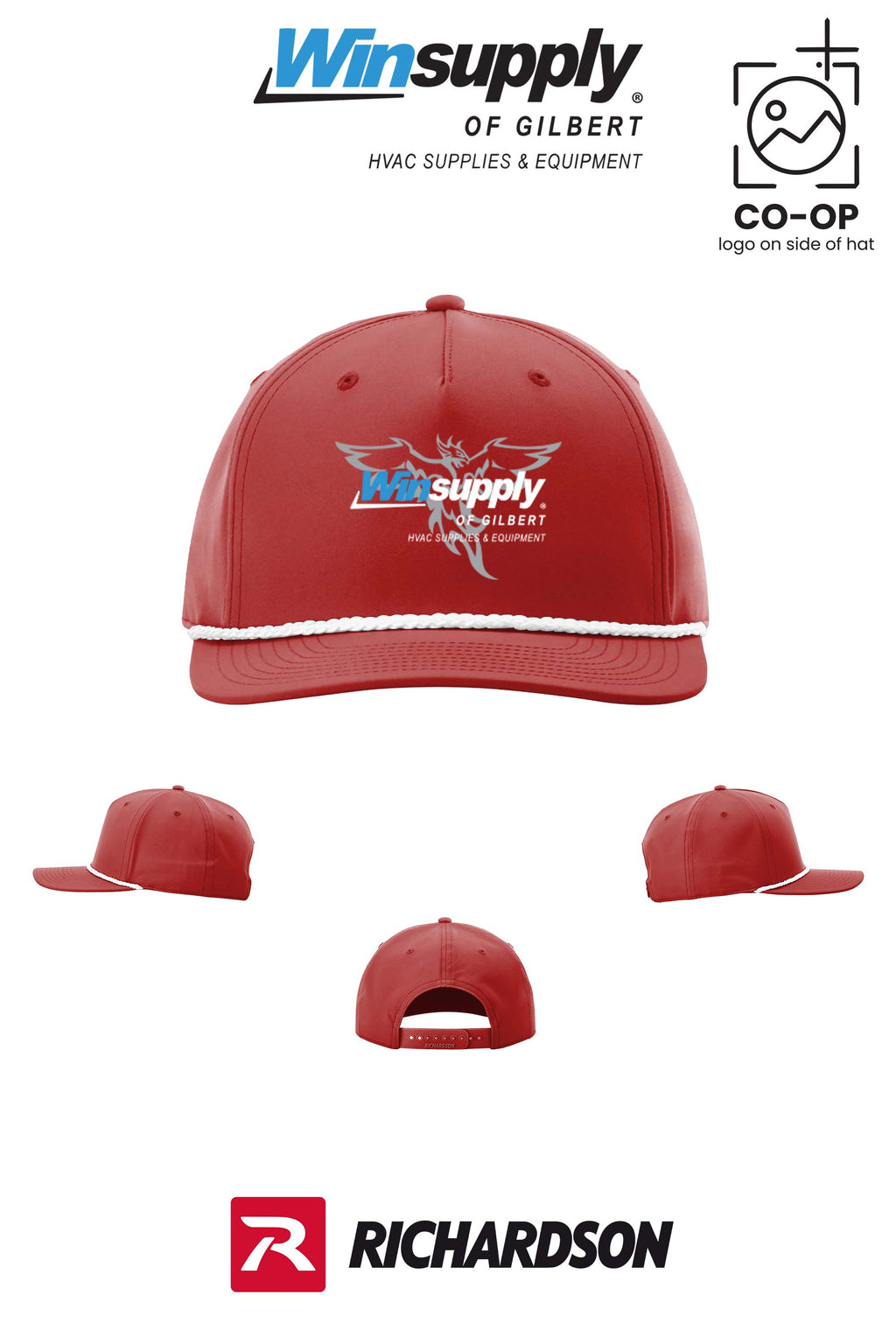 Richardson 258 Five-Panel Classic Rope Cap - Winsupply of Gilbert