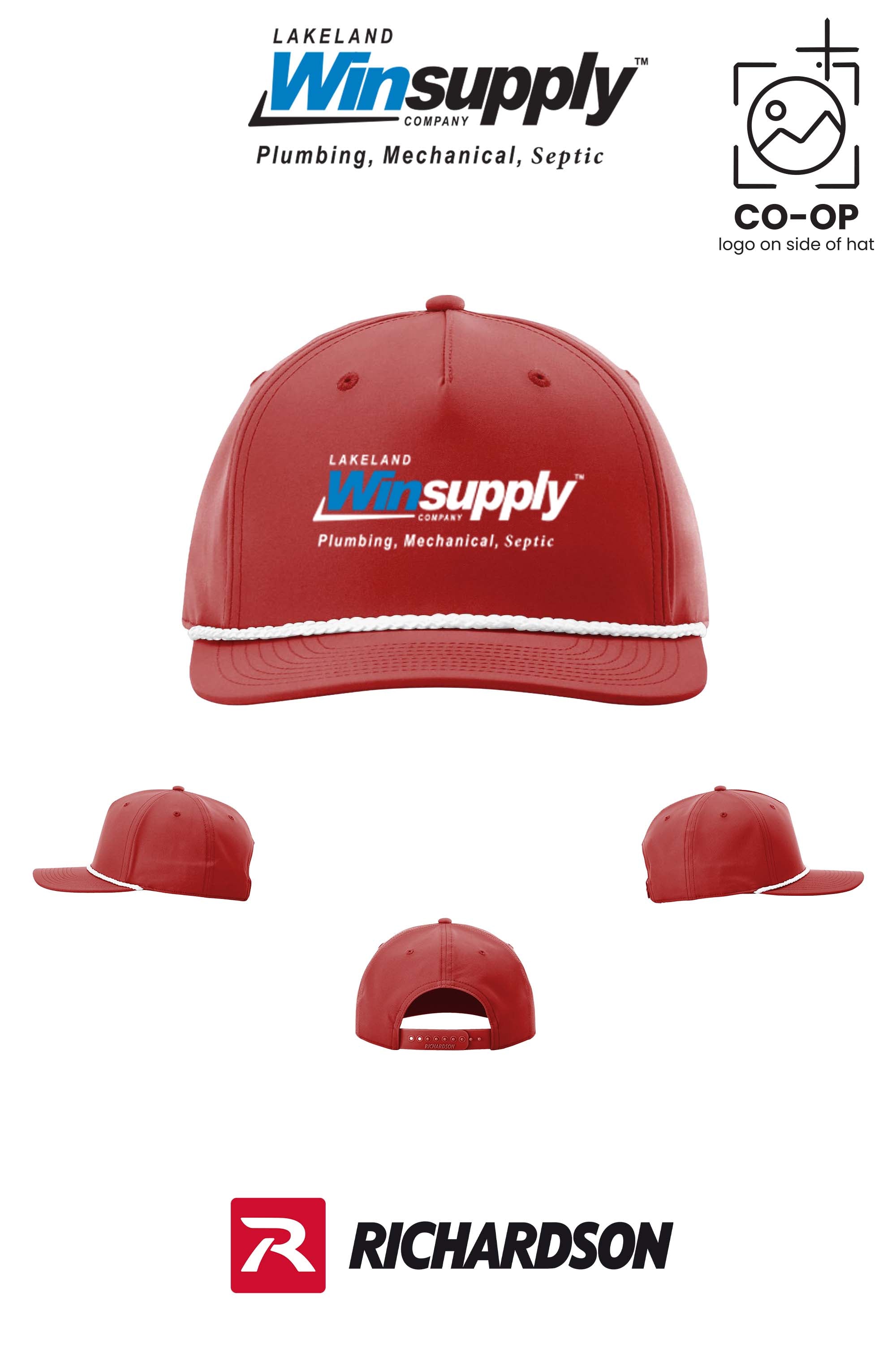 Richardson 258 Five-Panel Classic Rope Cap - Lakeland Winsupply