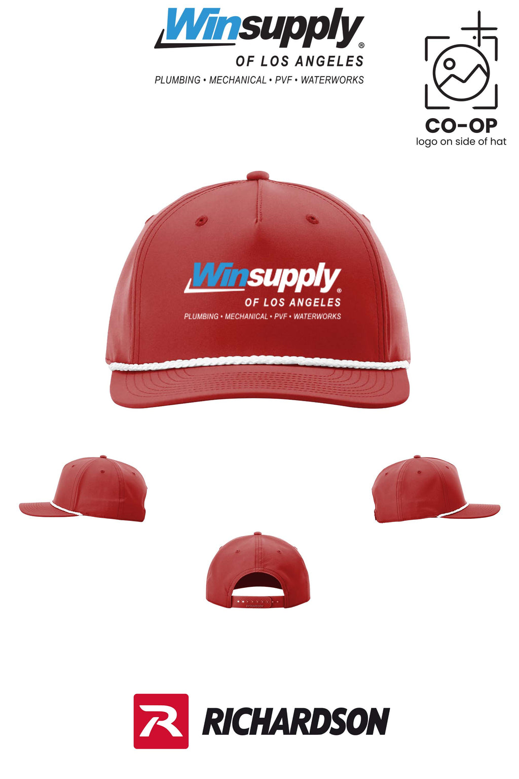 Richardson 258 Five-Panel Classic Rope Cap - Winsupply of Los Angeles