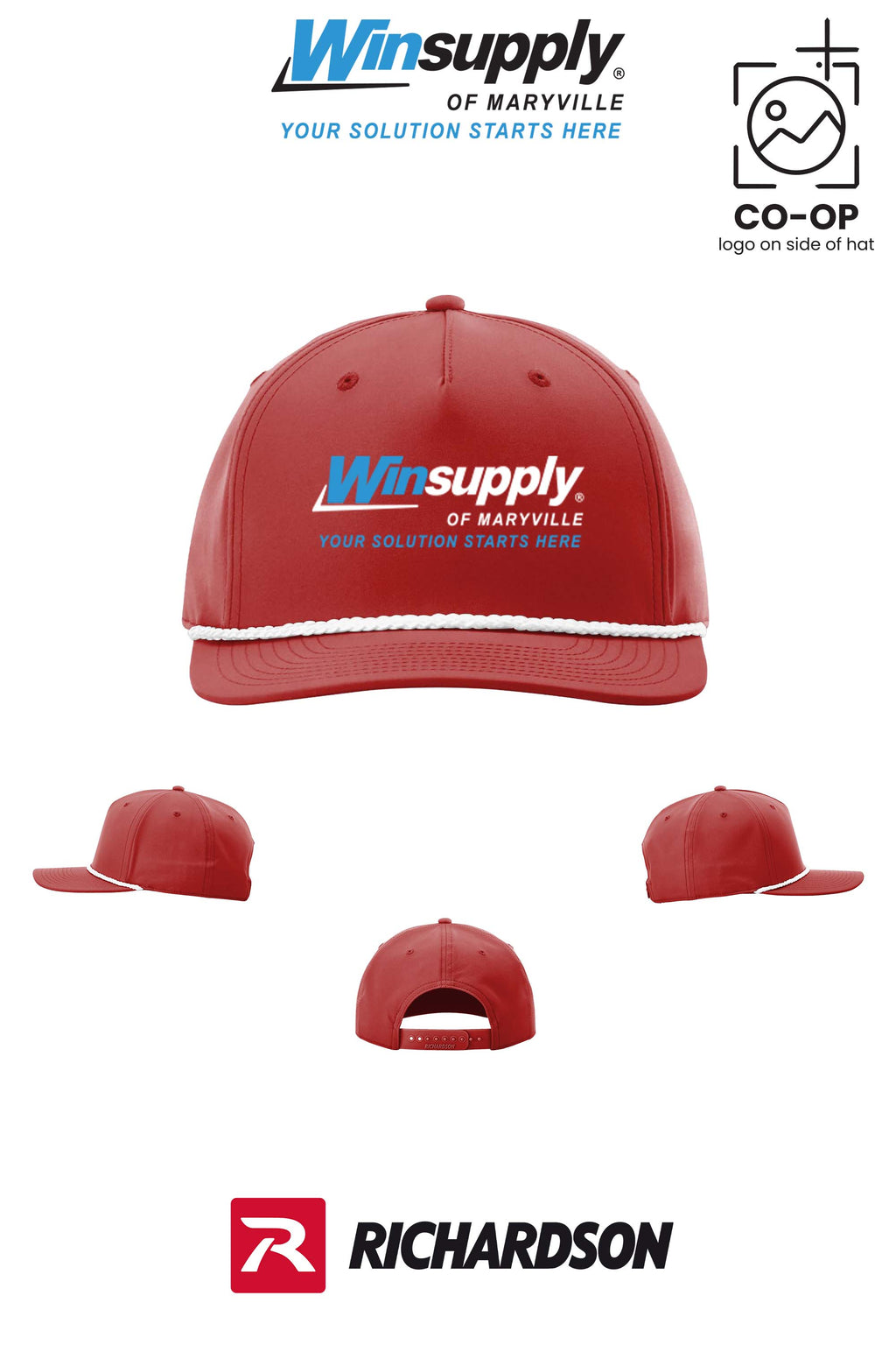 Richardson 258 Five-Panel Classic Rope Cap - Winsupply of Maryville