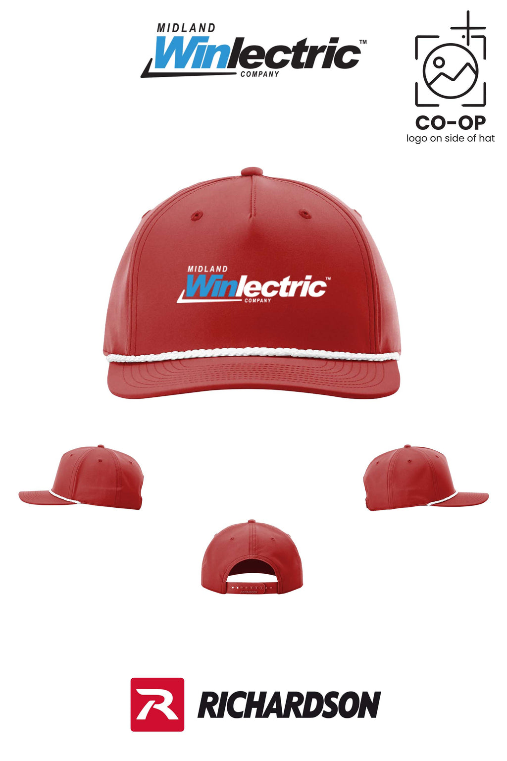 Richardson 258 Five-Panel Classic Rope Cap - Winlectric of Midland