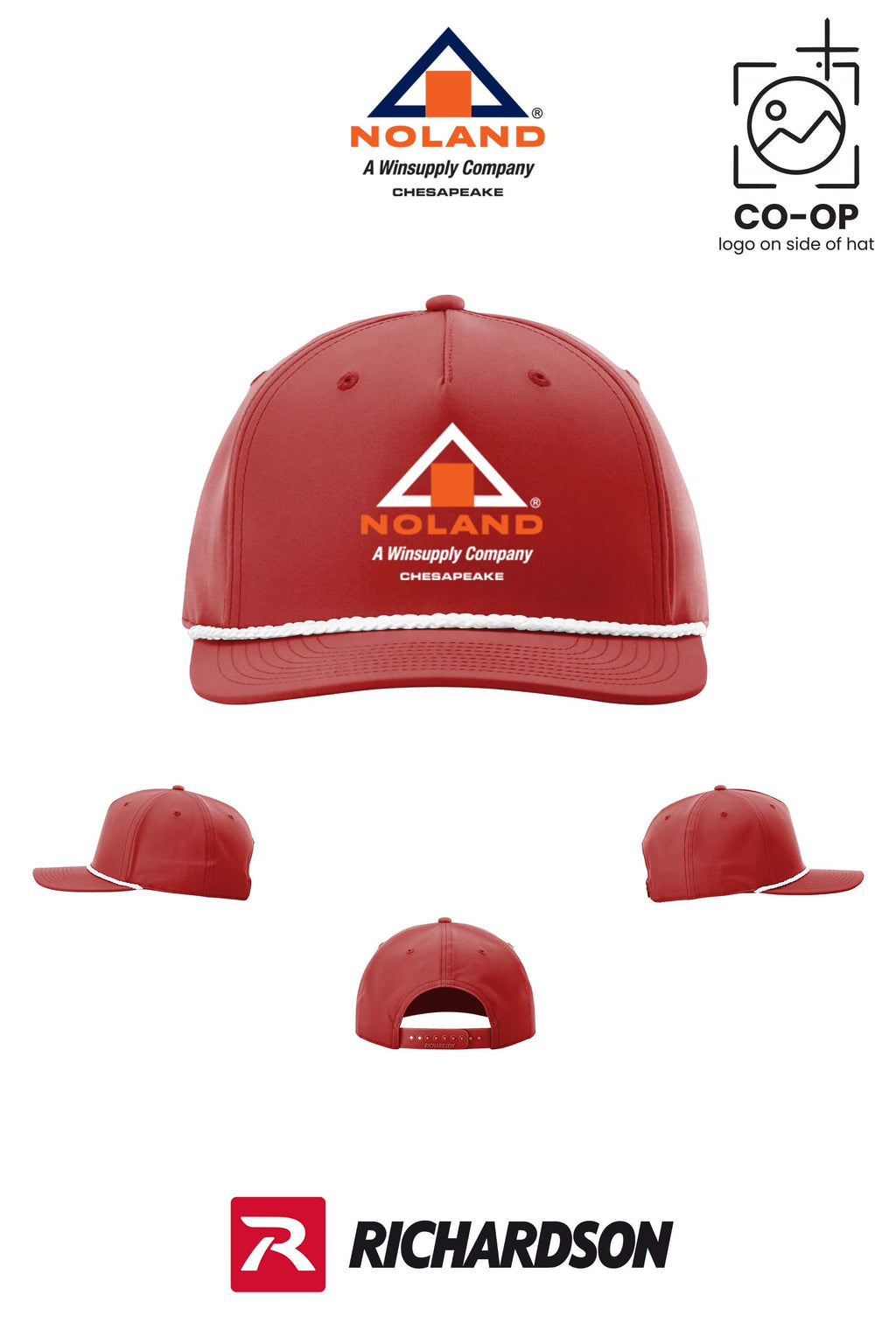 Richardson 258 Five-Panel Classic Rope Cap - Noland Company Chesapeake