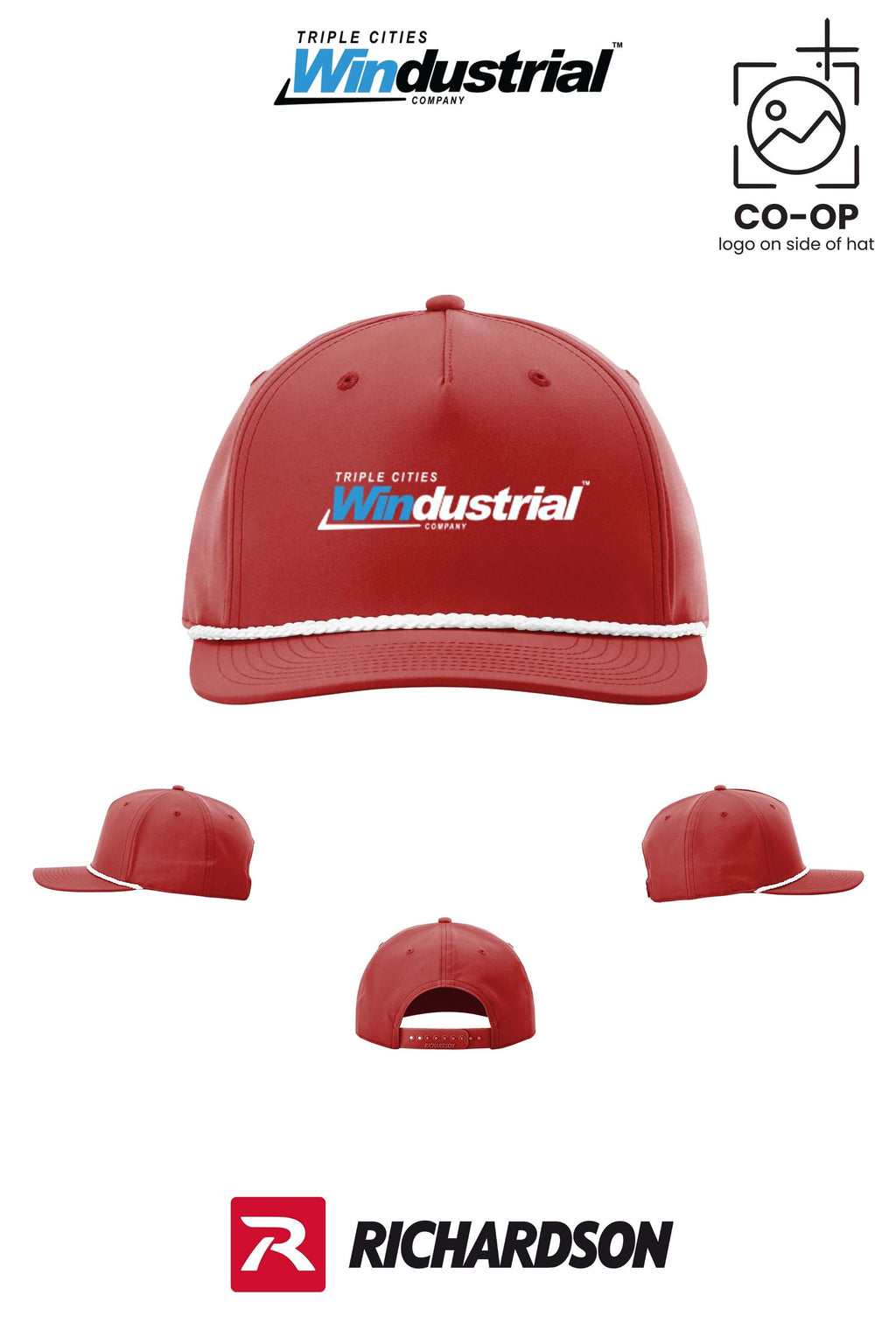 Richardson 258 Five-Panel Classic Rope Cap - Windustrial Triple Cities