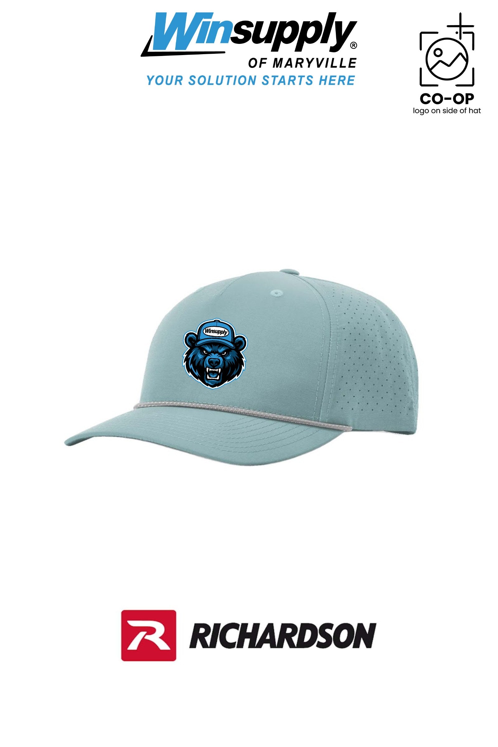 Richardson Laser Perf Performance Rope Cap *Bear Logo* - Winsupply of Maryville