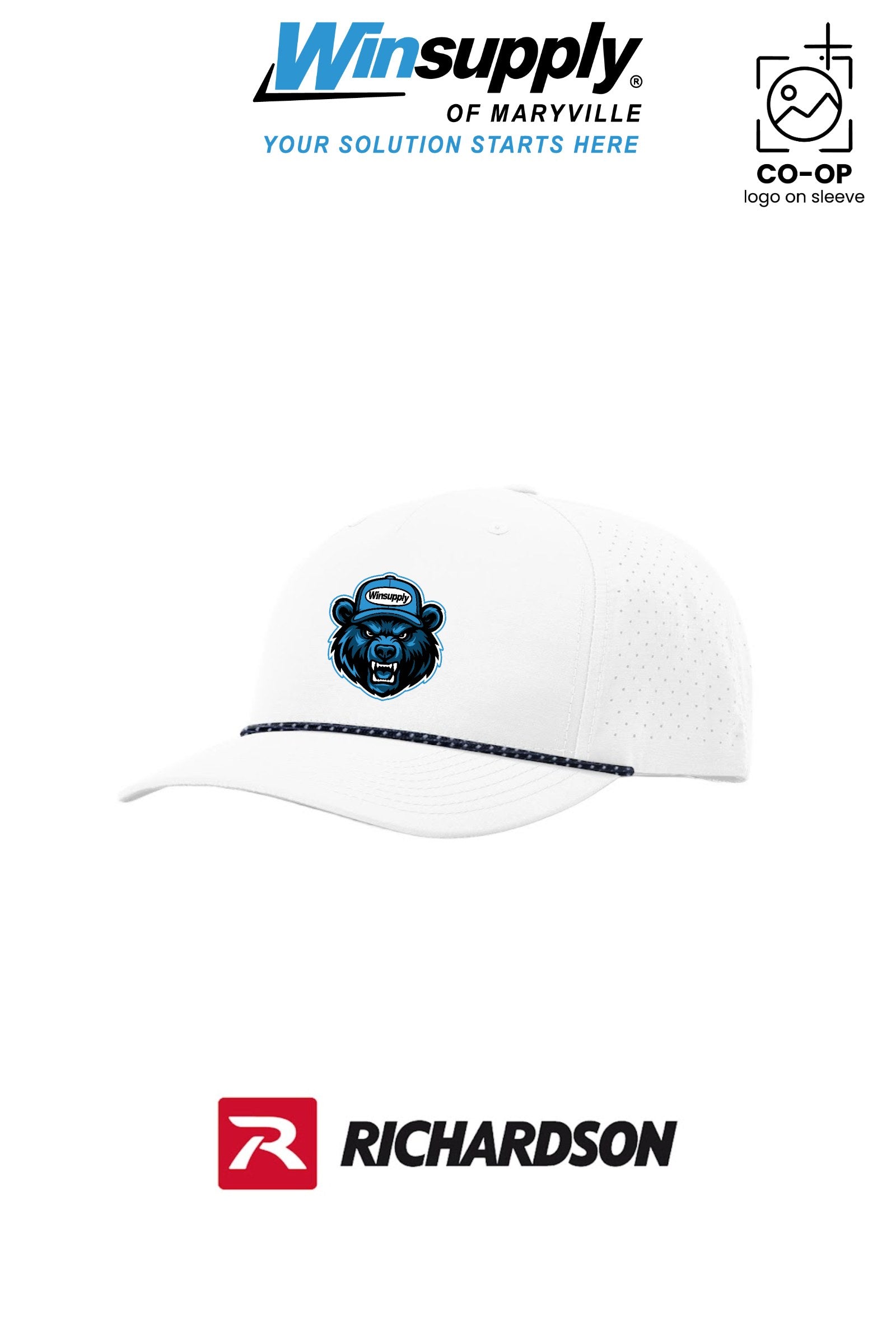Richardson Laser Perf Performance Rope Cap *Bear Logo* - Winsupply of Maryville