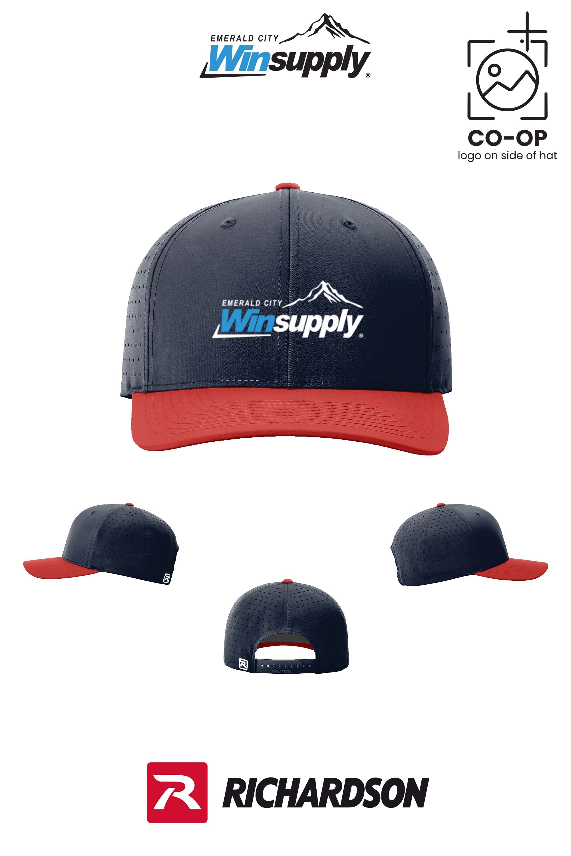 Richardson 632 Laser Perf R-Flex Snapback - Winsupply Emerald City