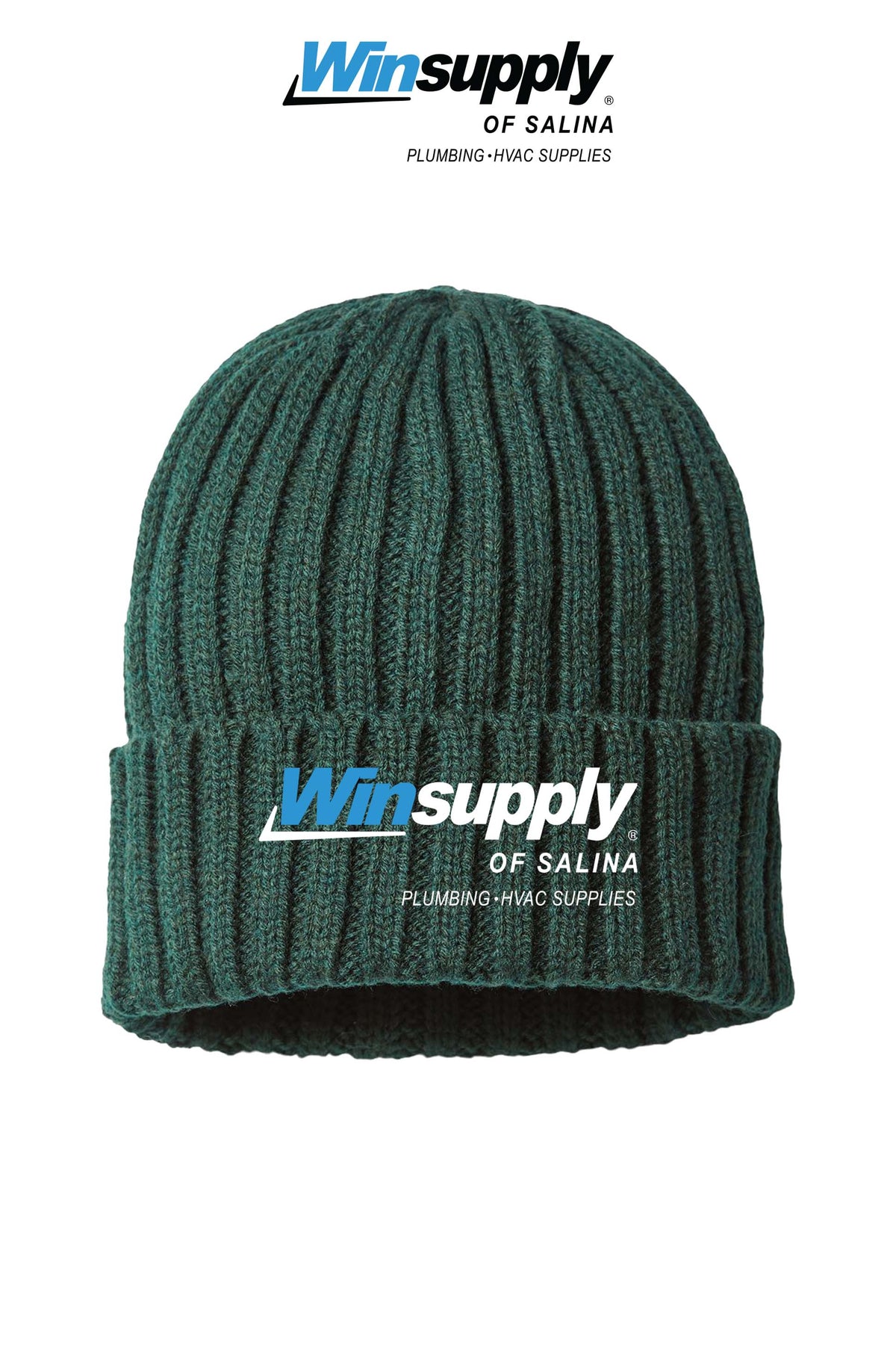 Atlantis Headwear SHORE Sustainable Cable Knit Cuffed Beanie - Winsupply of Salina