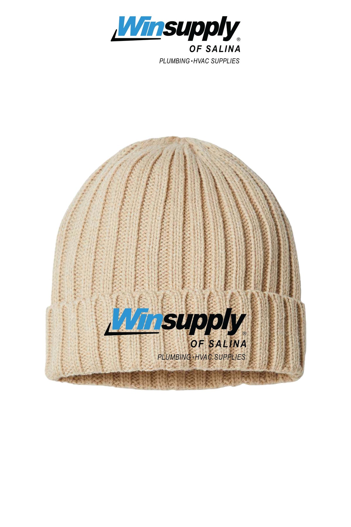 Atlantis Headwear SHORE Sustainable Cable Knit Cuffed Beanie - Winsupply of Salina