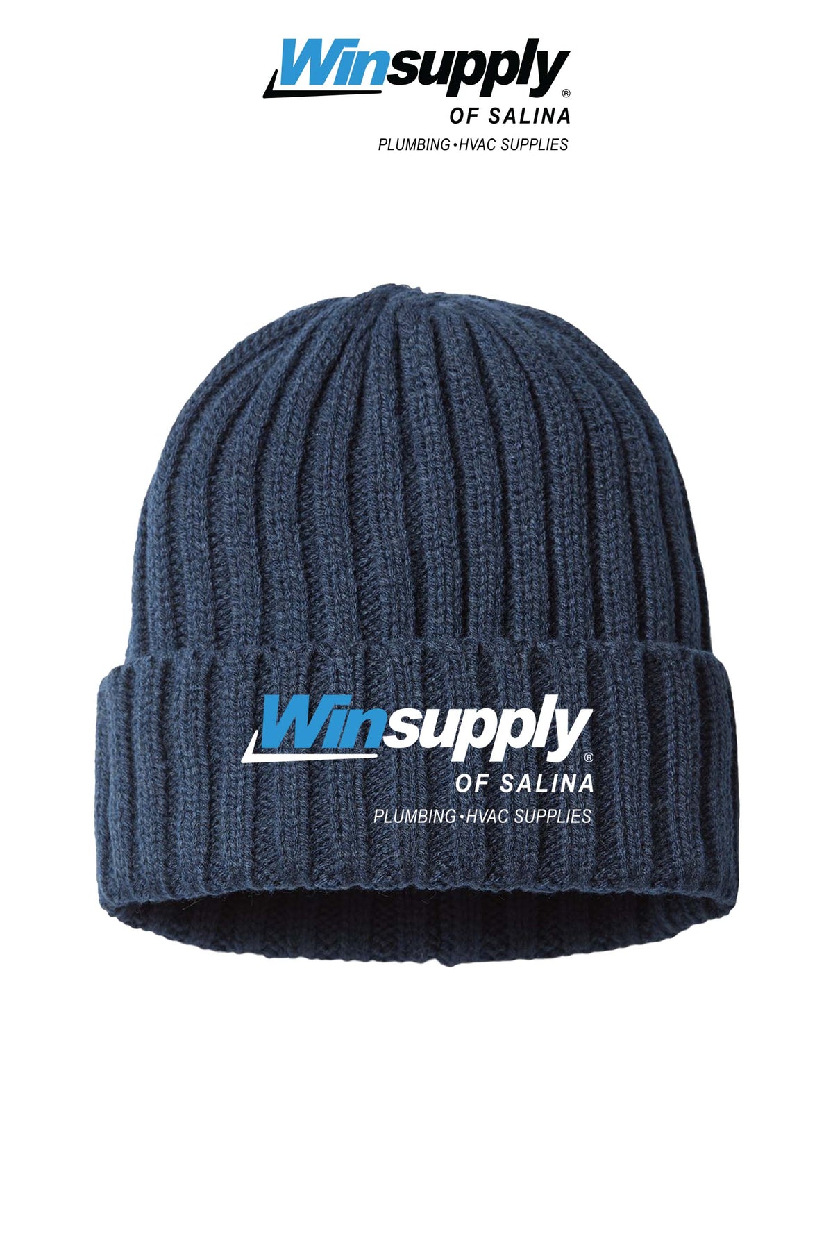Atlantis Headwear SHORE Sustainable Cable Knit Cuffed Beanie - Winsupply of Salina