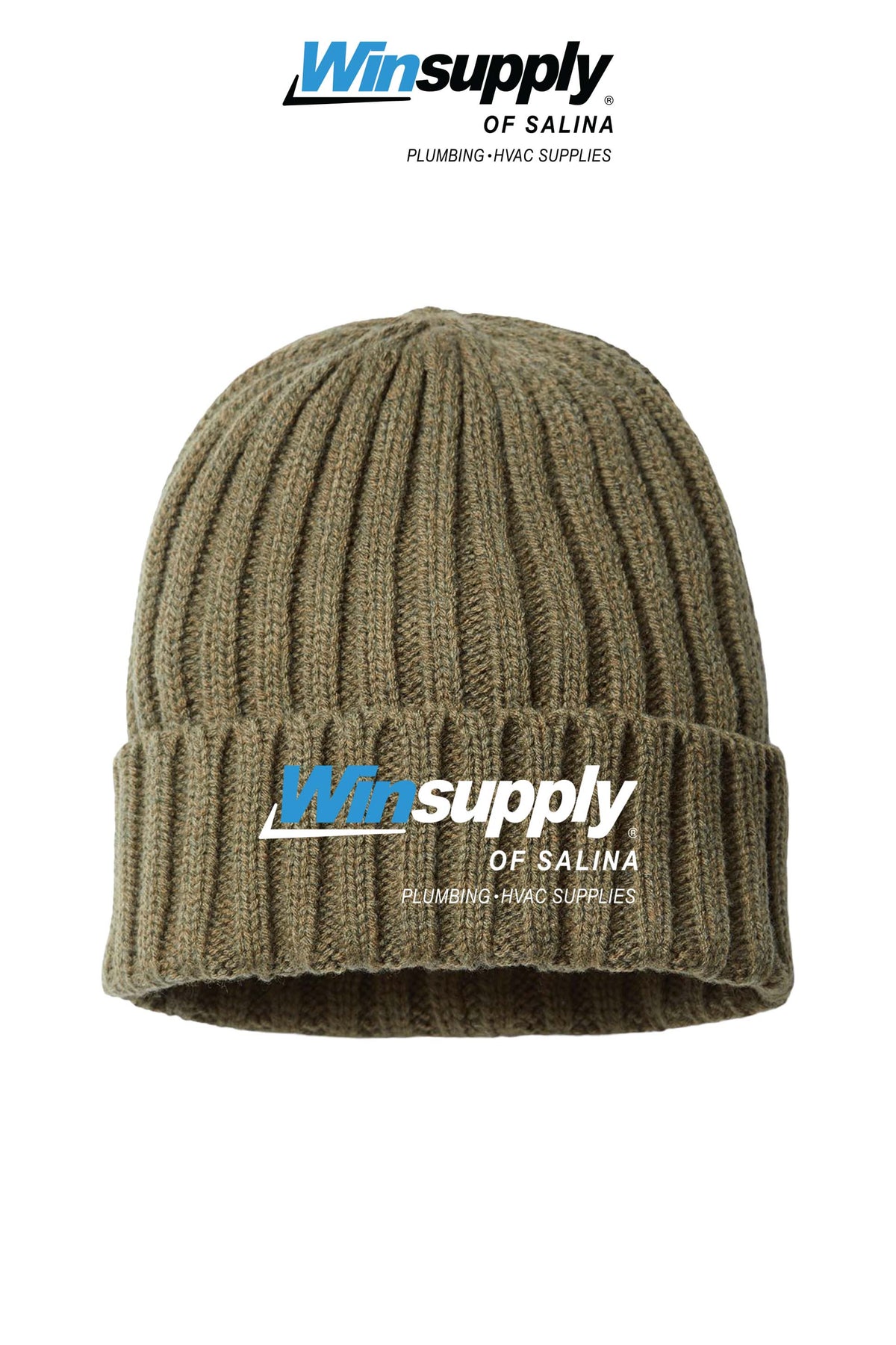 Atlantis Headwear SHORE Sustainable Cable Knit Cuffed Beanie - Winsupply of Salina