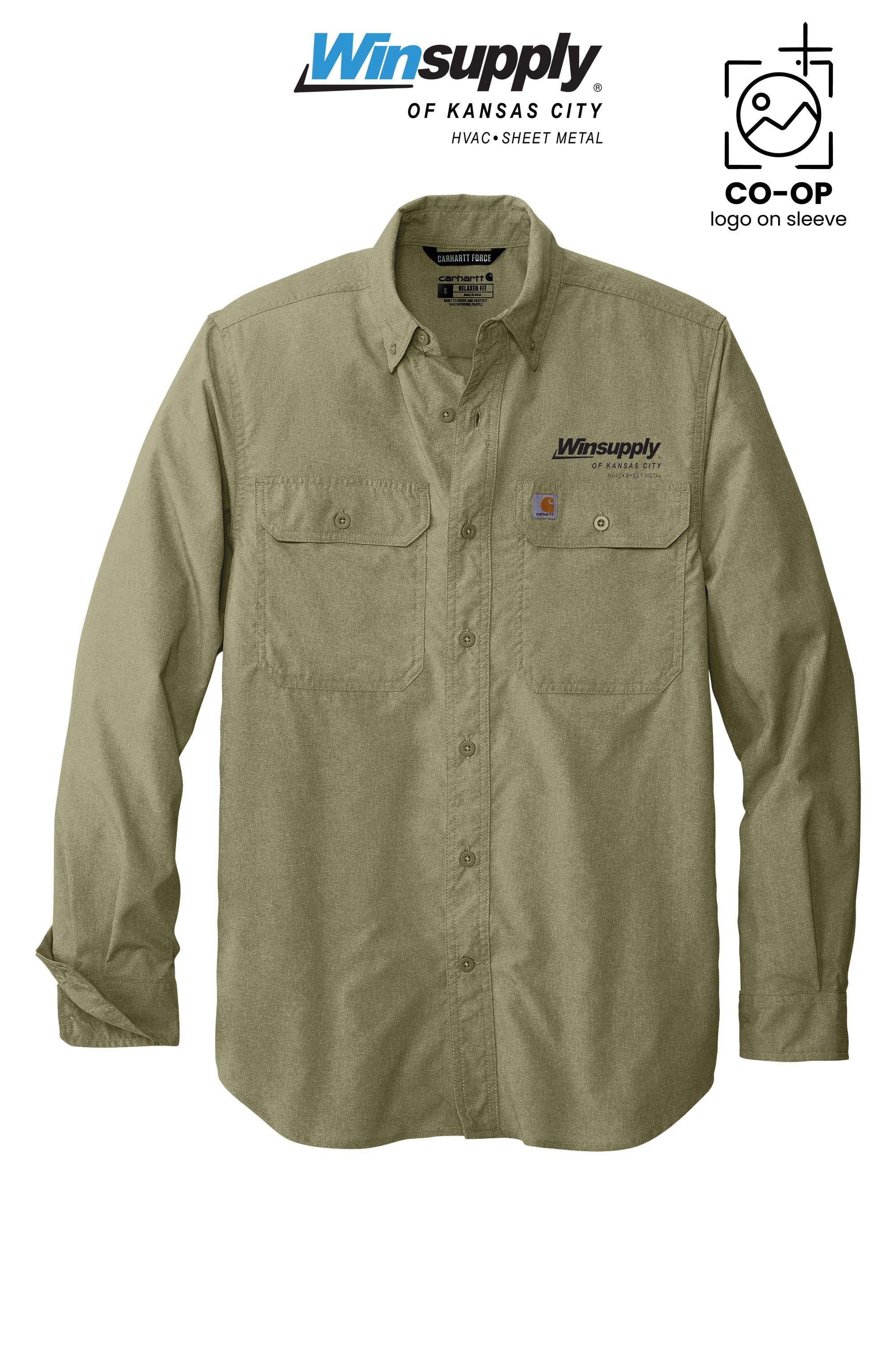 Carhartt Force® Solid Long Sleeve Shirt - Winsupply of Kansas City