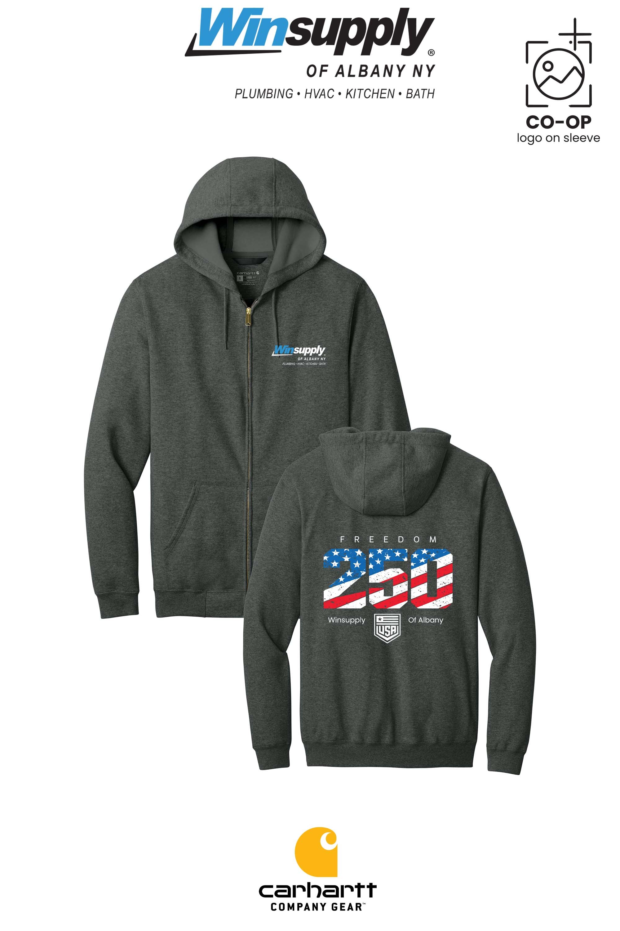 Carhartt® Midweight Hooded Zip-Front Sweatshirt - Winsupply of Albany NY