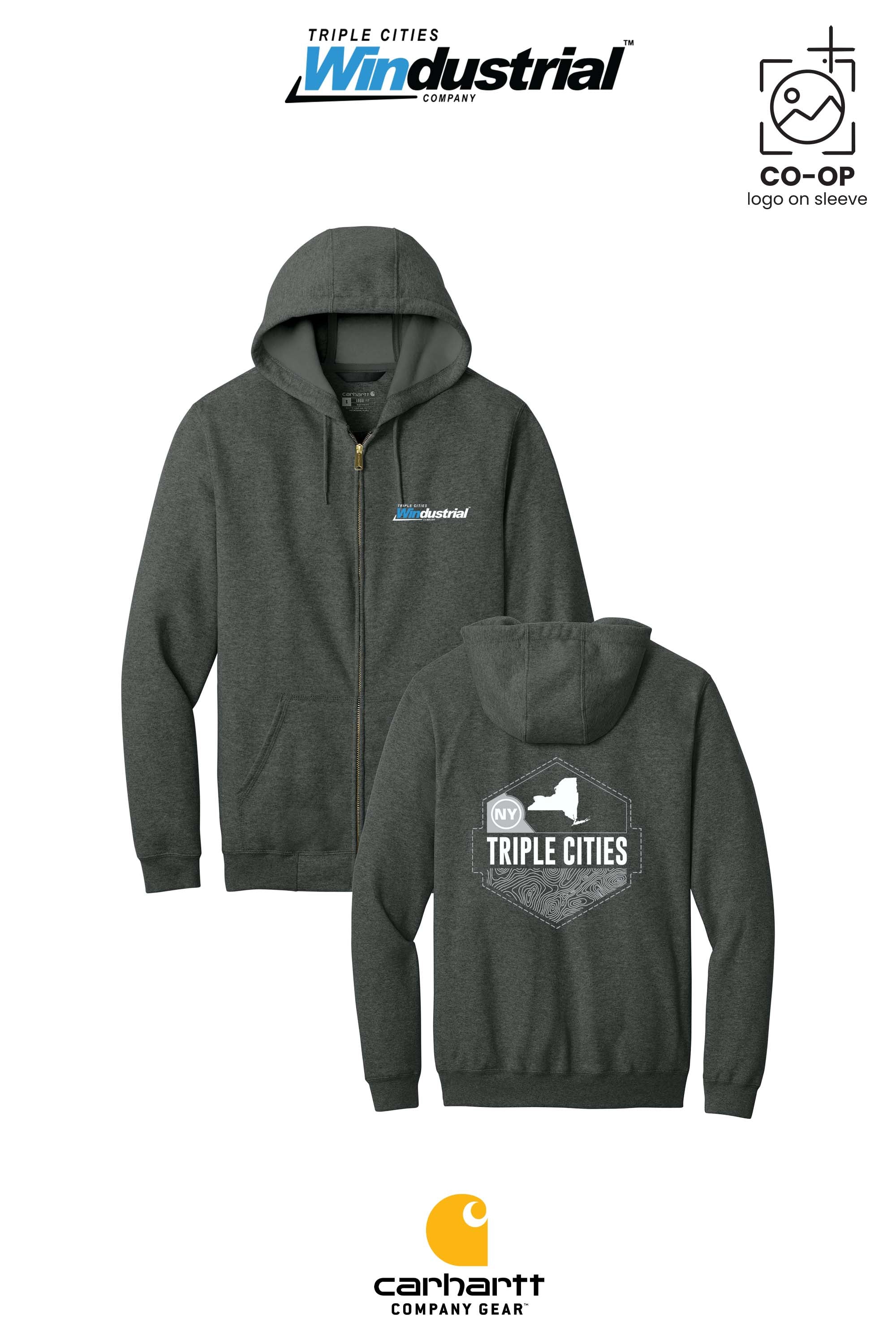 Carhartt® Midweight Hooded Zip-Front Sweatshirt - Windustrial Triple Cities