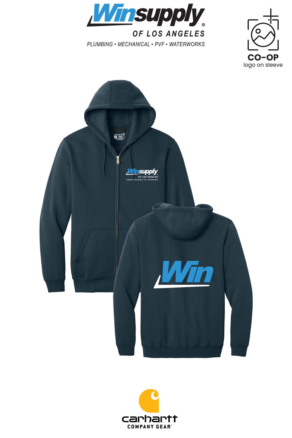 Carhartt® Midweight Hooded Zip-Front Sweatshirt - Winsupply of Los Angeles