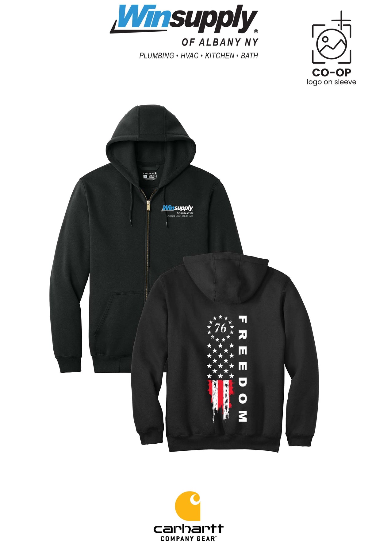 Carhartt® Midweight Hooded Zip-Front Sweatshirt - Winsupply of Albany NY
