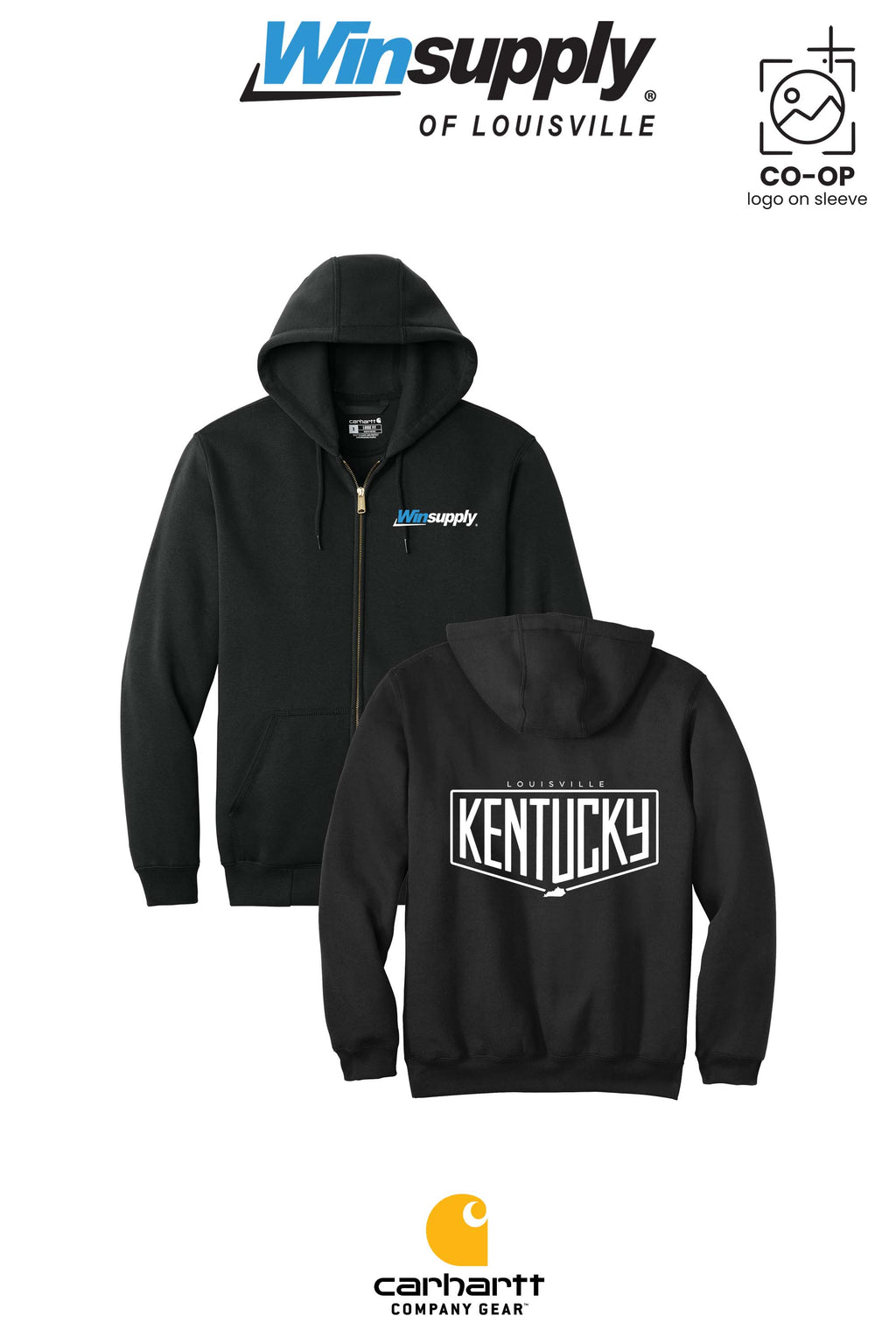 Carhartt® Midweight Hooded Zip-Front Sweatshirt - Winsupply of Louisville KY