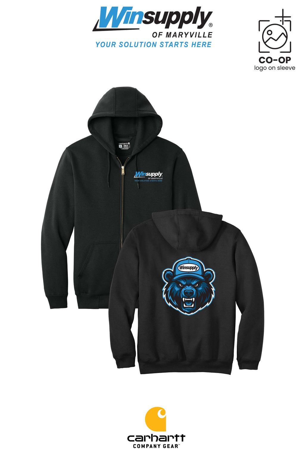Carhartt® Midweight Hooded Zip-Front Sweatshirt - Winsupply of Maryville