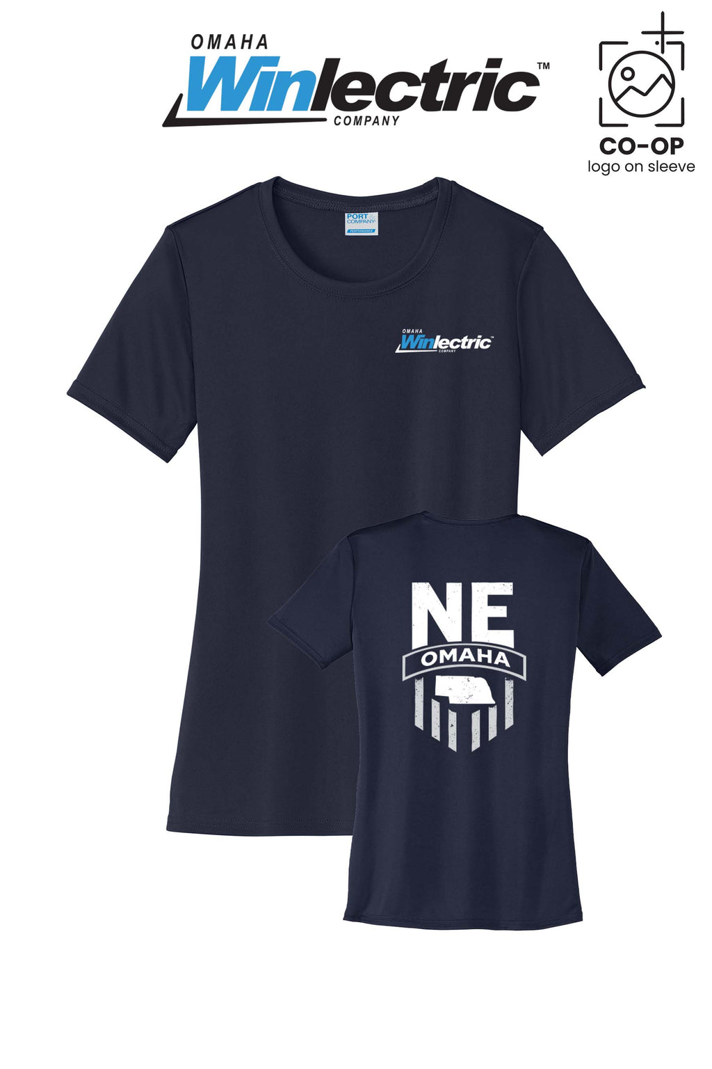 Port & Co™ Womens PerformanceUPF50 Tee - Omaha Winlectric