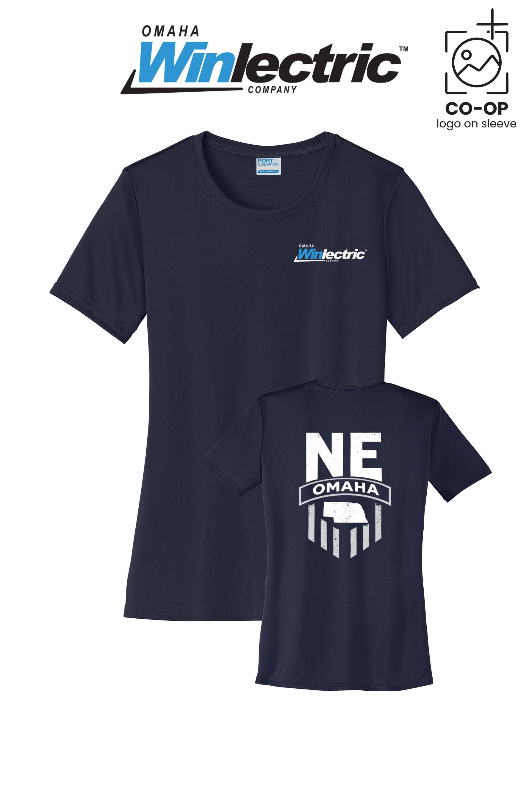 Port & Co™ Womens PerformanceUPF50 Tee - Omaha Winlectric