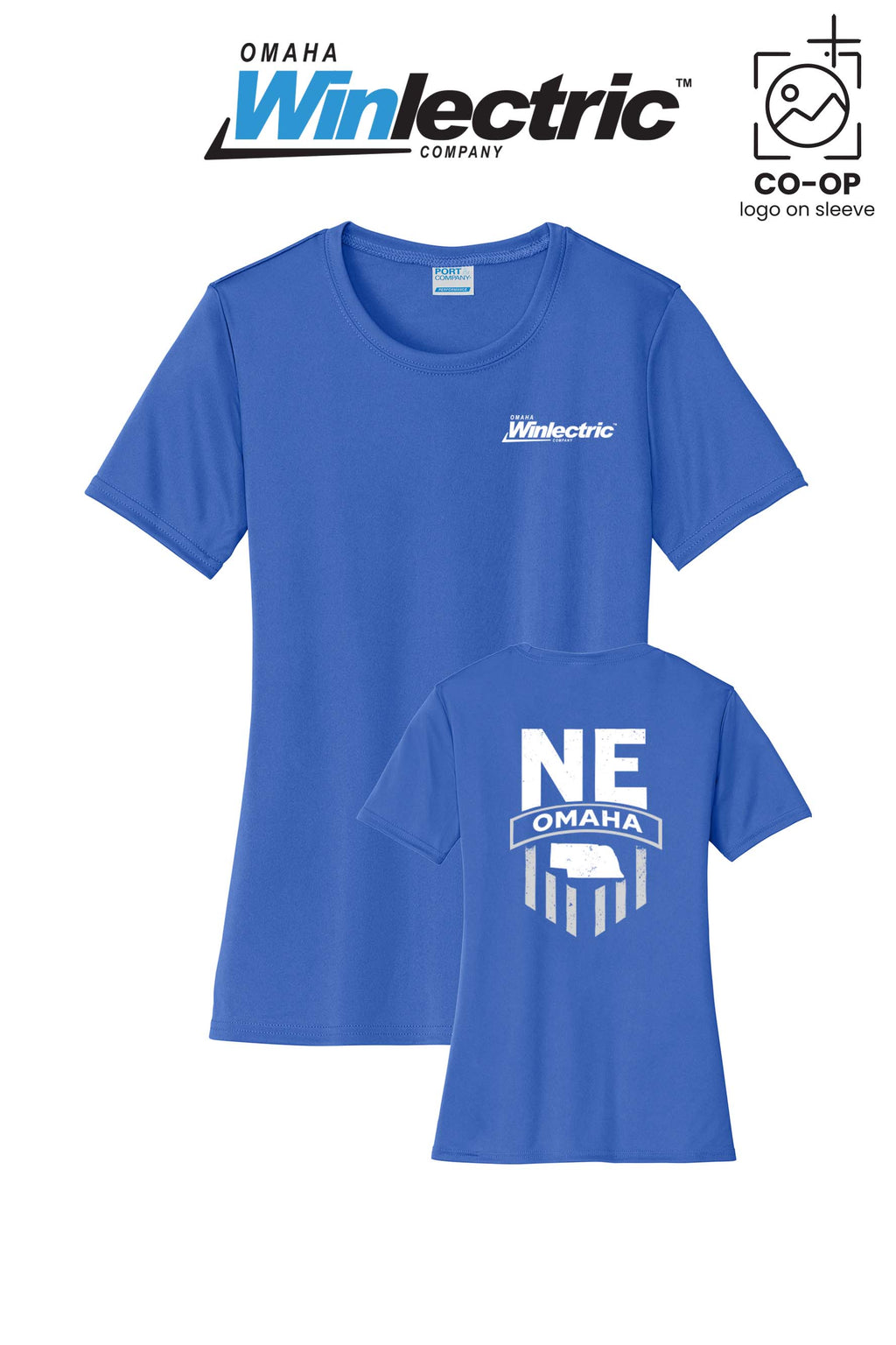 Port & Co™ Womens PerformanceUPF50 Tee - Omaha Winlectric