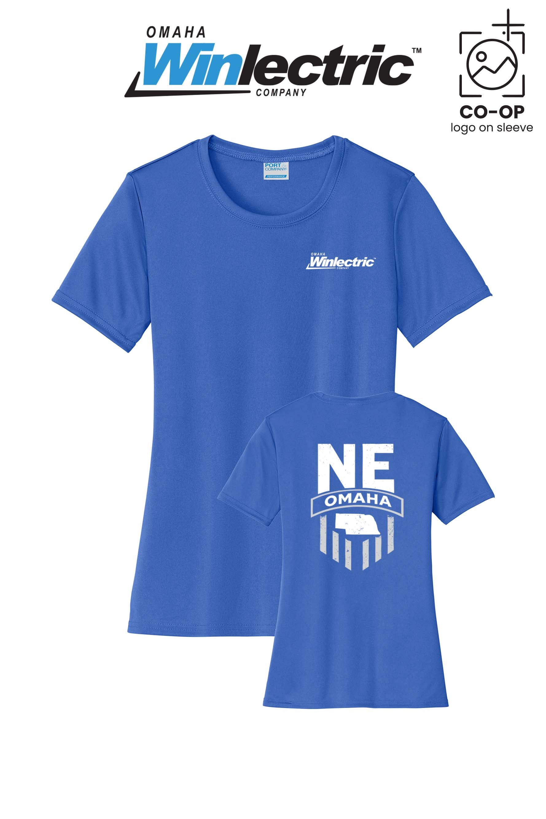 Port & Co™ Womens PerformanceUPF50 Tee - Omaha Winlectric