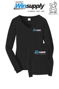 Port & Co™ Womens Long Sleeve Fan Favorite™ V-Neck Tee - Kearney Winsupply