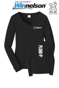 Port & Co™ Womens Long Sleeve Fan Favorite™ V-Neck Tee - Collin County Winnelson
