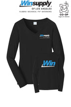 Port & Co™ Womens Long Sleeve Fan Favorite™ V-Neck Tee - Winsupply of Los Angeles