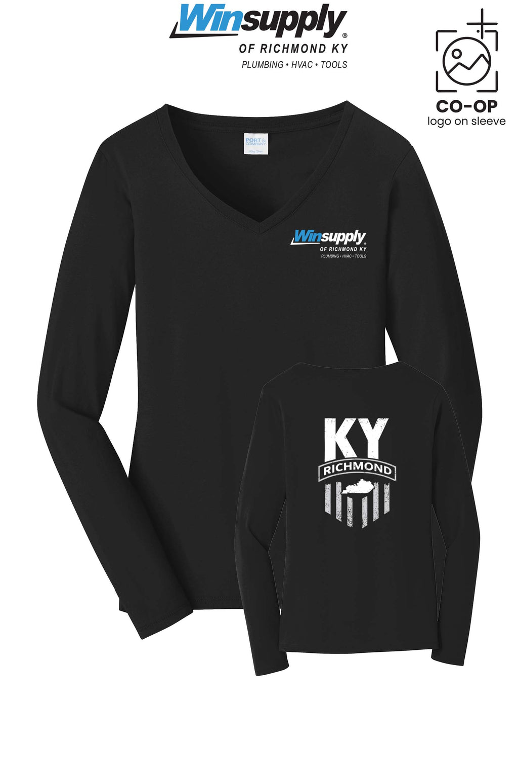 Port & Co™ Womens Long Sleeve Fan Favorite™ V-Neck Tee - Winsupply of Richmond KY