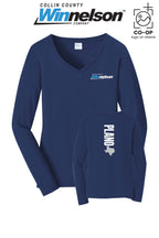 Port & Co™ Womens Long Sleeve Fan Favorite™ V-Neck Tee - Collin County Winnelson