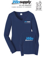 Port & Co™ Womens Long Sleeve Fan Favorite™ V-Neck Tee - Winsupply of Los Angeles